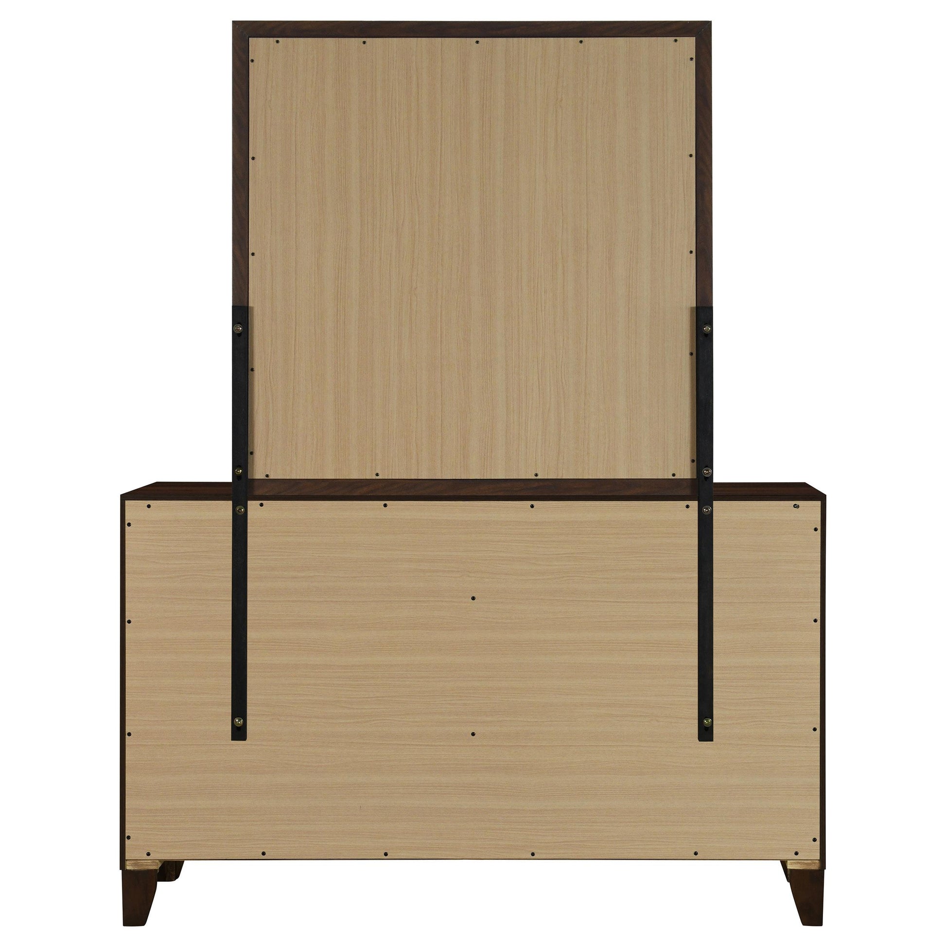  Coaster Furniture Welsley 223443M 6-Drawer Dresser and Mirror - Walnut IMAGE 5