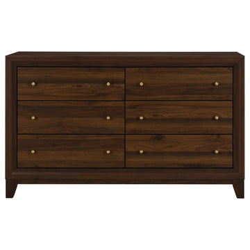  Coaster Furniture Welsley 223443 6-Drawer Dresser Cabinet - Walnut IMAGE 1