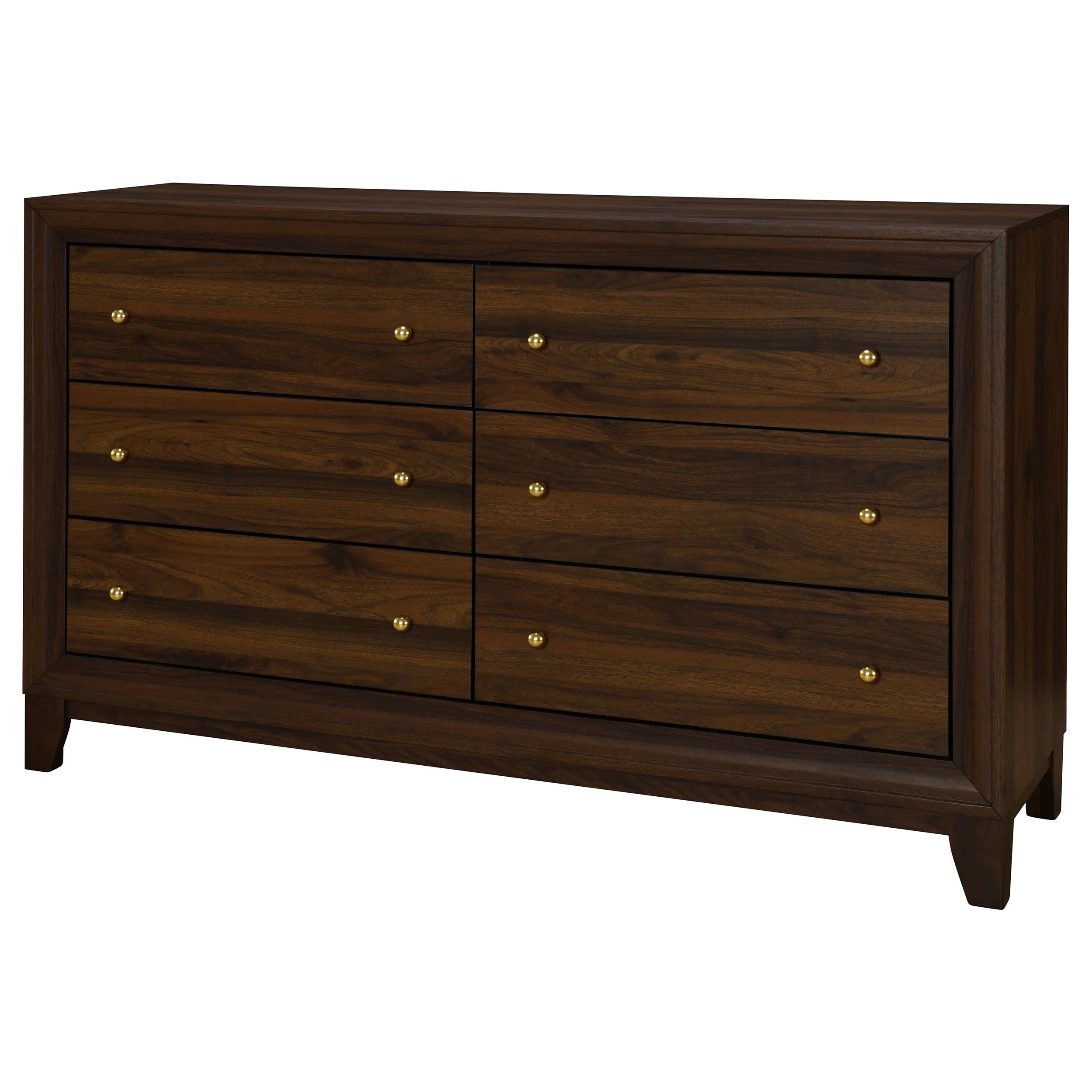  Coaster Furniture Welsley 223443 6-Drawer Dresser Cabinet - Walnut IMAGE 2