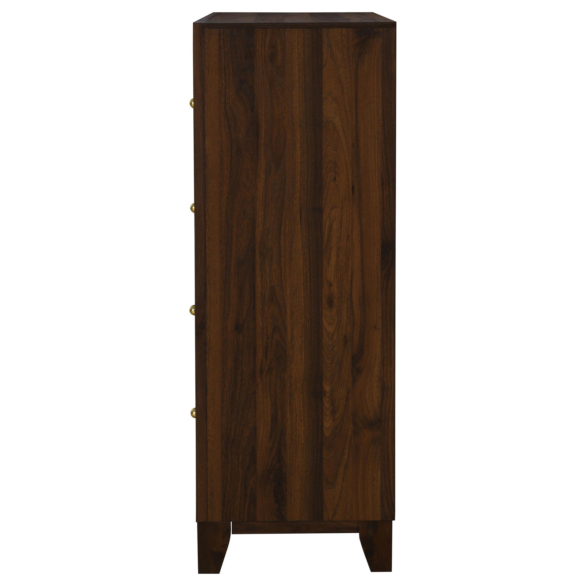  Coaster Furniture Welsley 223445 4-Drawer Chest of Drawers - Walnut IMAGE 3