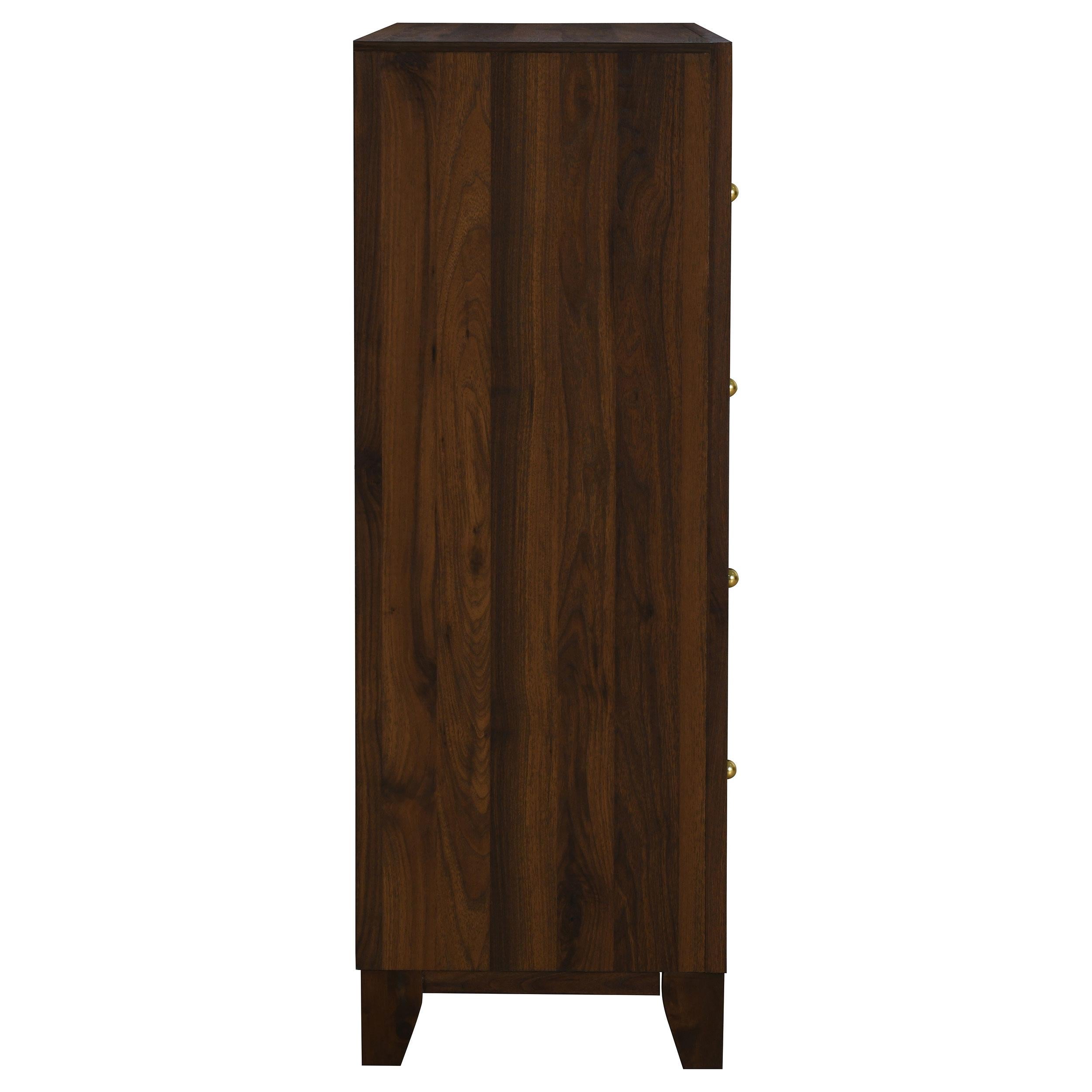  Coaster Furniture Welsley 223445 4-Drawer Chest of Drawers - Walnut IMAGE 7