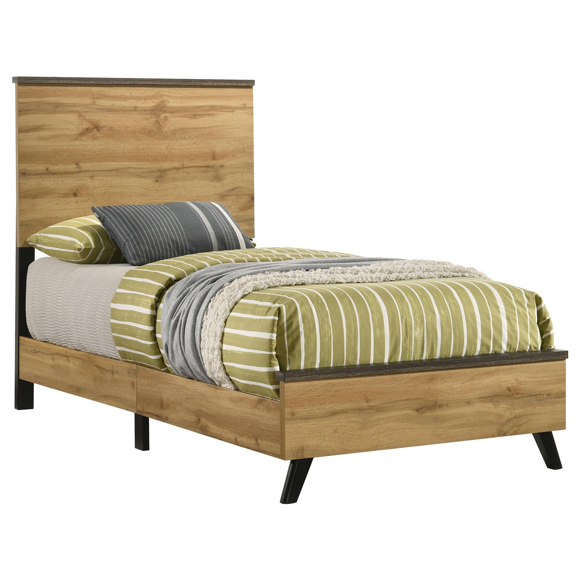  Size_Twin  -- Kaywood 225001T 52-inch Twin Panel Bed - Natural Pine IMAGE 2