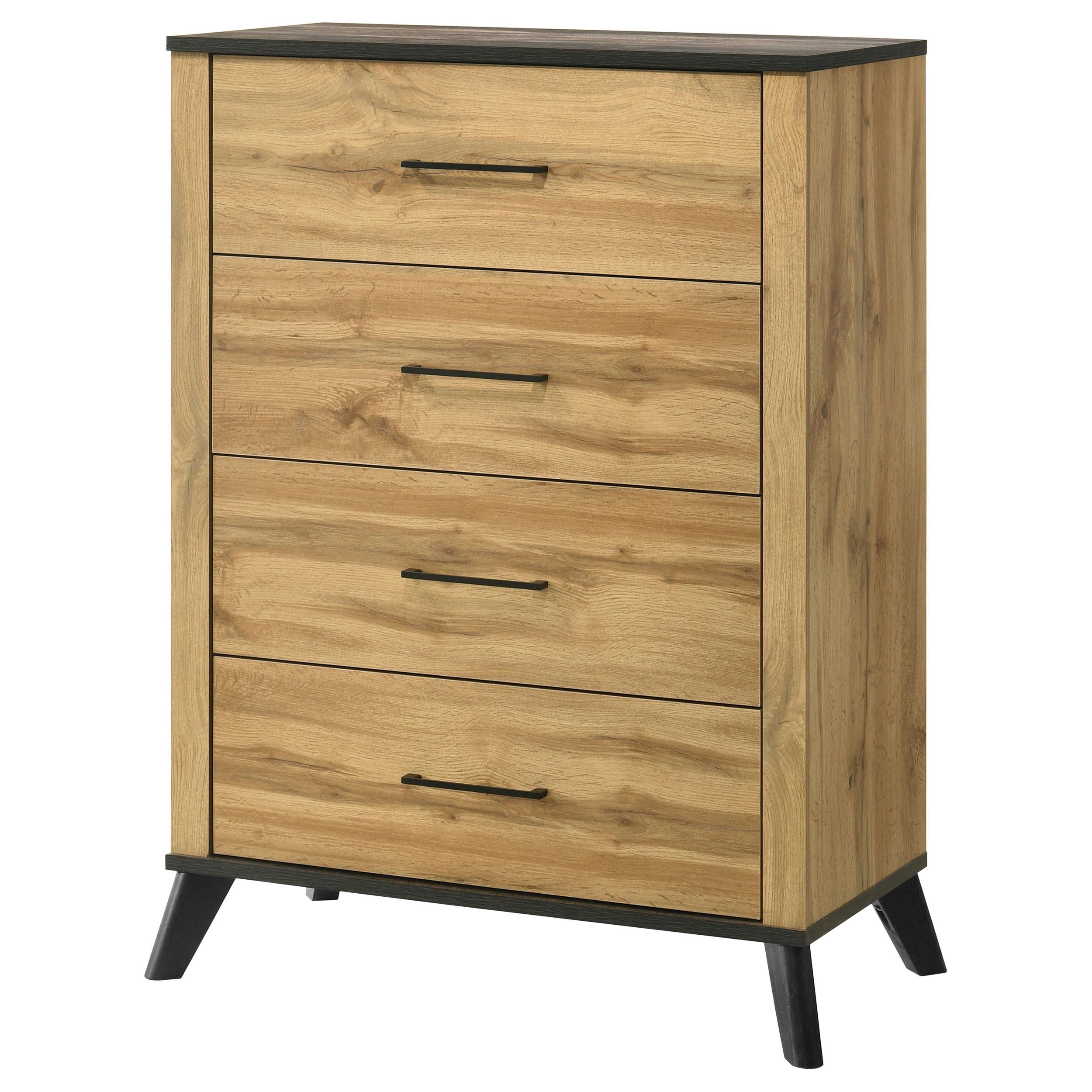  Coaster Furniture Kaywood 225005 4-Drawer Bedroom Chest of Drawers - Natural Pine IMAGE 3