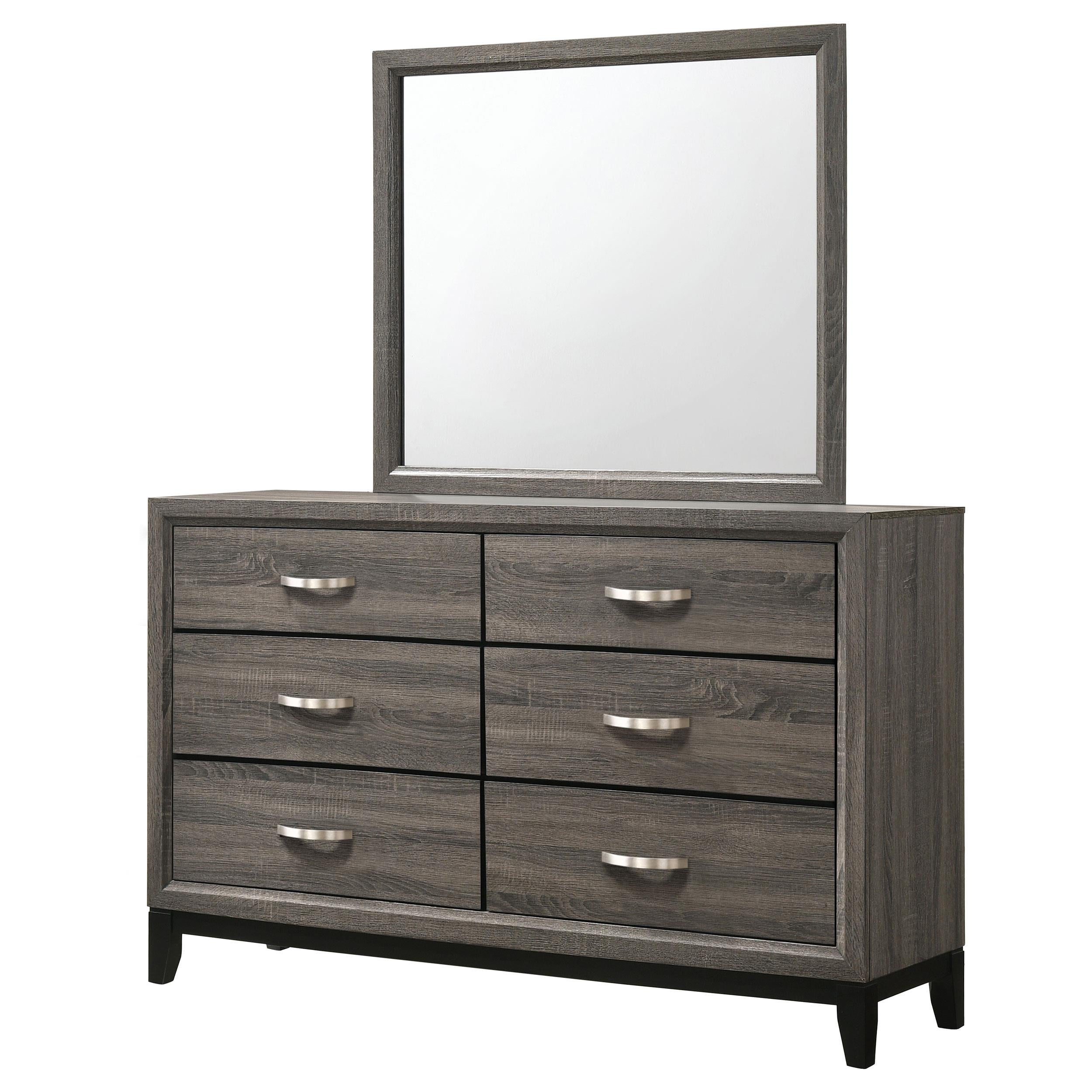  Coaster Furniture Watson 212423M 6-Drawer Dresser with Mirror - Grey Oak IMAGE 3