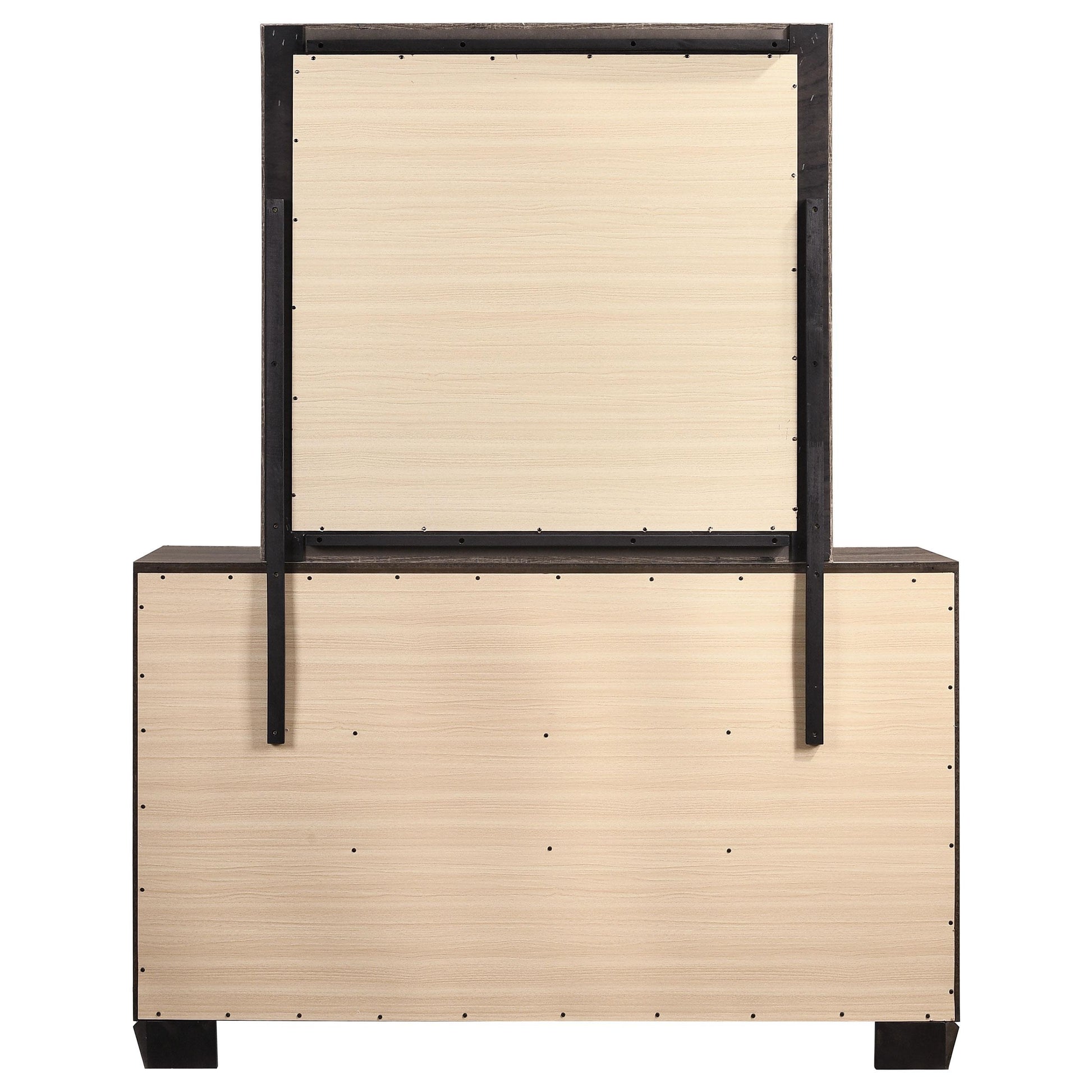  Coaster Furniture Kauffman 204193M 6-Drawer Dresser with Mirror - Washed Taupe IMAGE 6