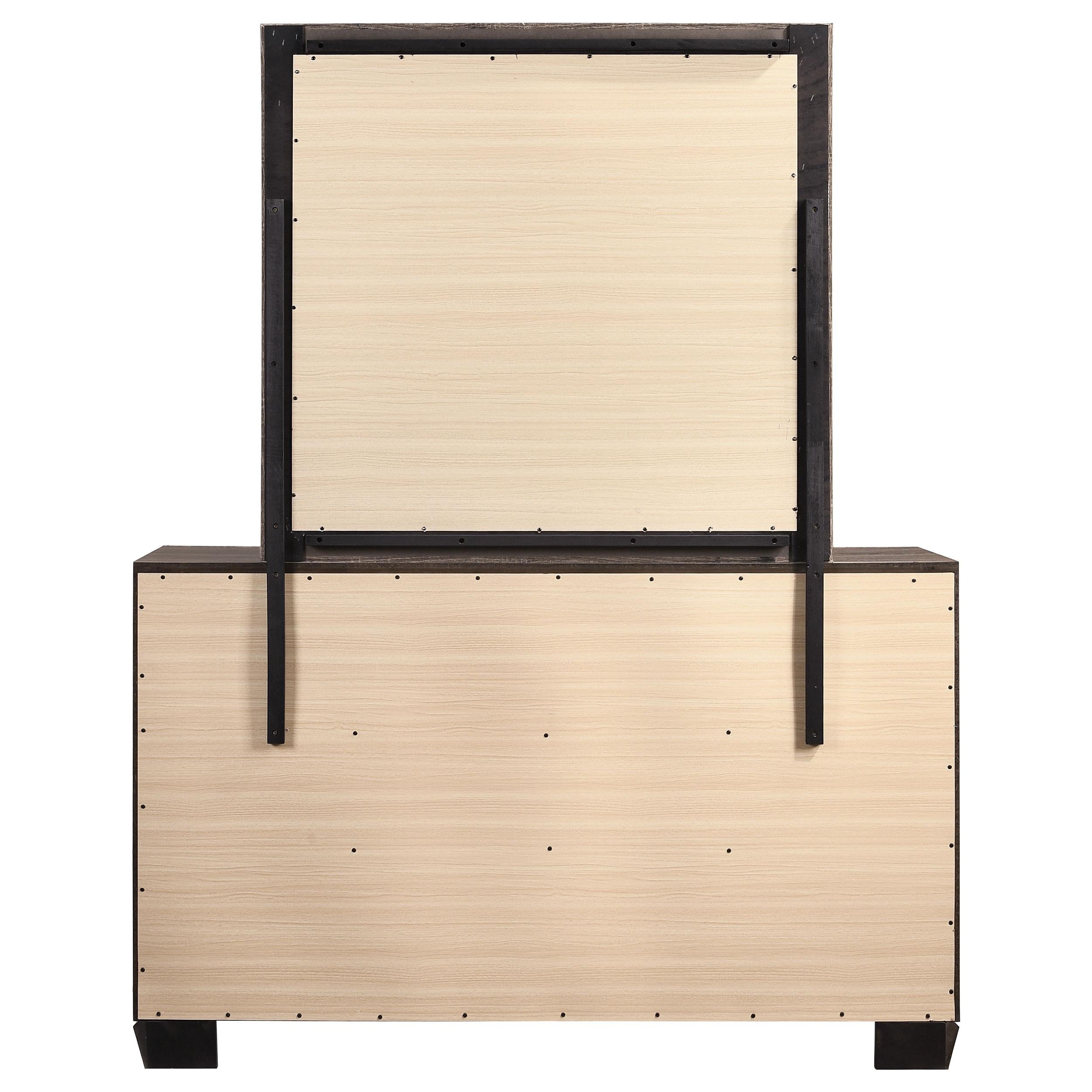  Coaster Furniture Kauffman 204193M 6-Drawer Dresser with Mirror - Washed Taupe IMAGE 6