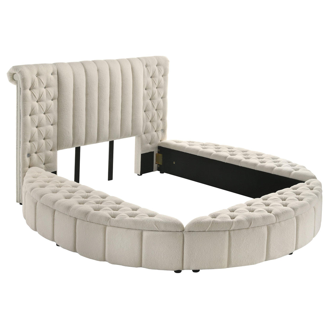  Size_Queen  -- Coaster Furniture Sonya Upholstered Panel Bed with Storage IMAGE 1