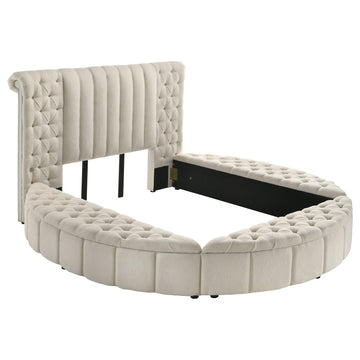  Size_Queen  --  Coaster Furniture Sonya Upholstered Panel Bed with Storage IMAGE 1