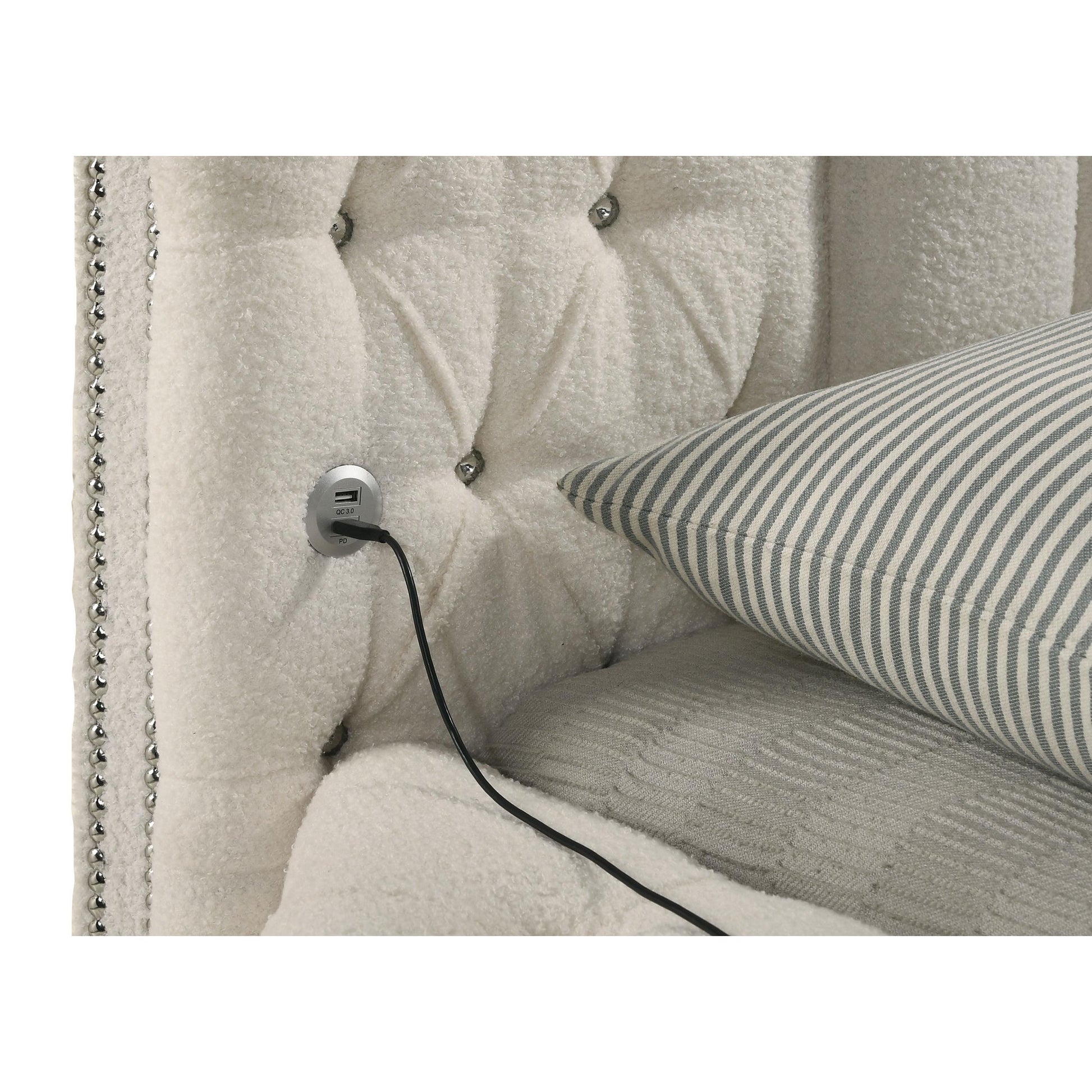  Size_Queen  --  Coaster Furniture Sonya Upholstered Panel Bed with Storage IMAGE 12