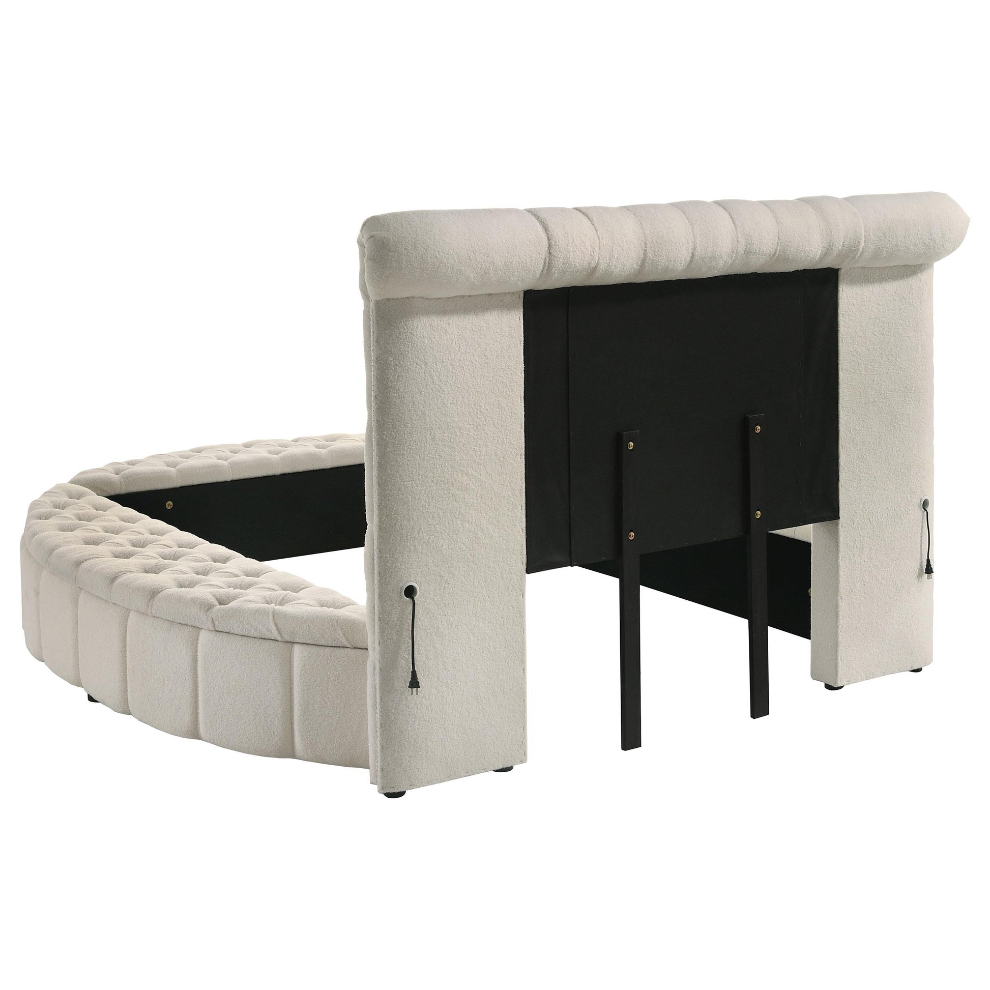  Size_Queen  --  Coaster Furniture Sonya Upholstered Panel Bed with Storage IMAGE 6