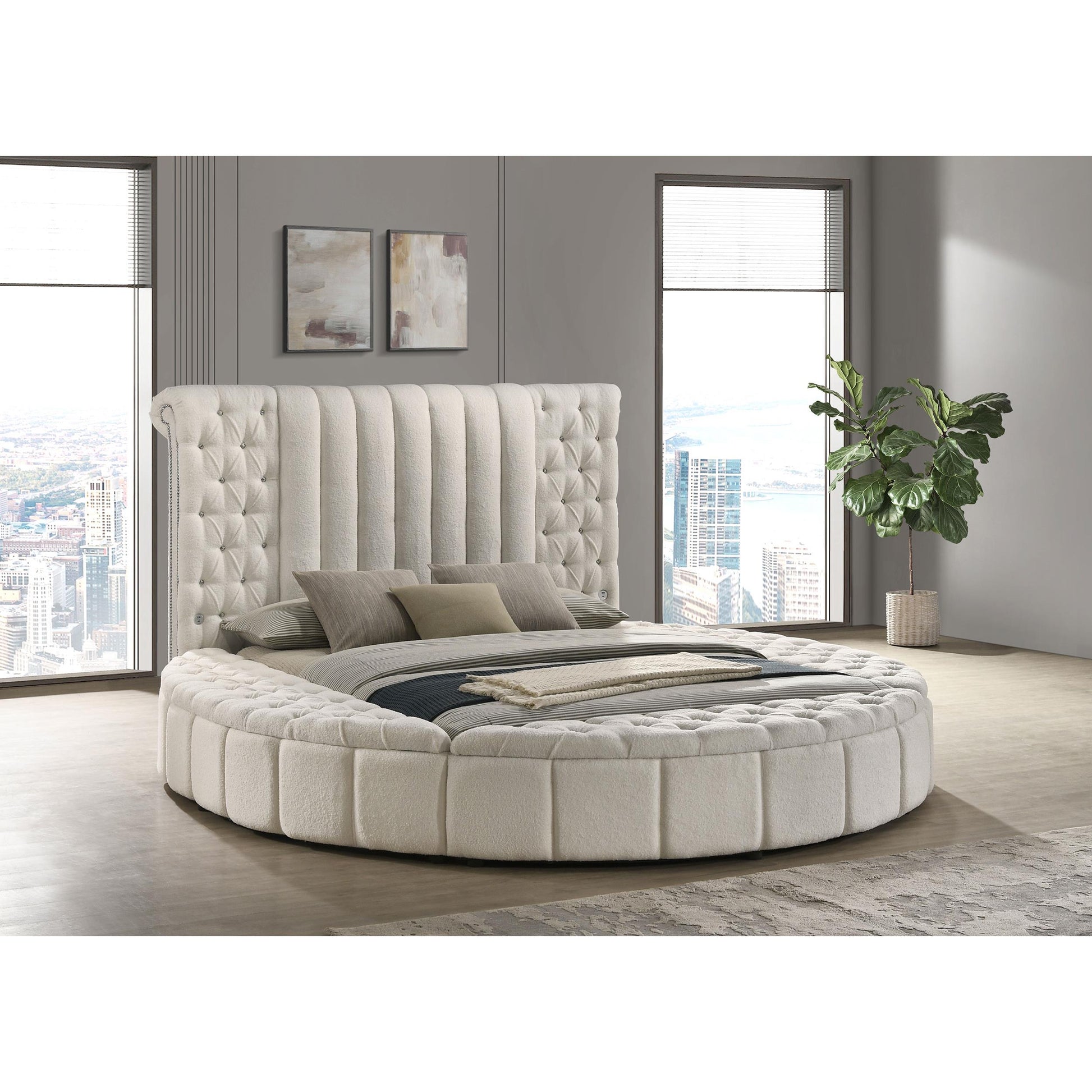 Size_Queen  --  Coaster Furniture Sonya Upholstered Panel Bed with Storage IMAGE 8