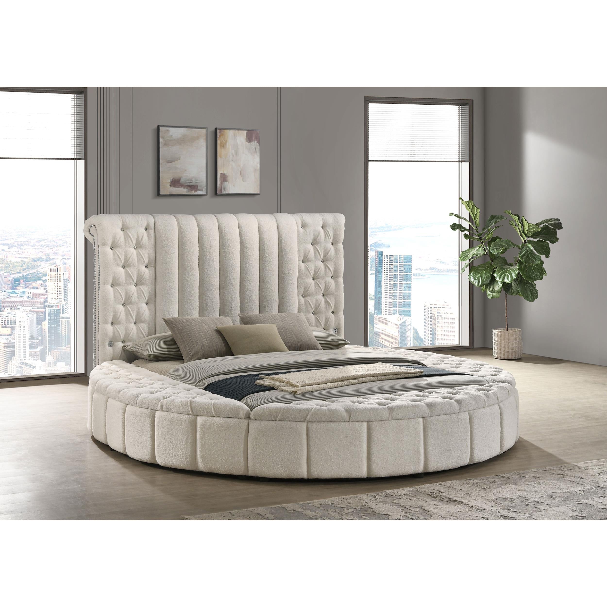  Size_Queen  --  Coaster Furniture Sonya Upholstered Panel Bed with Storage IMAGE 8