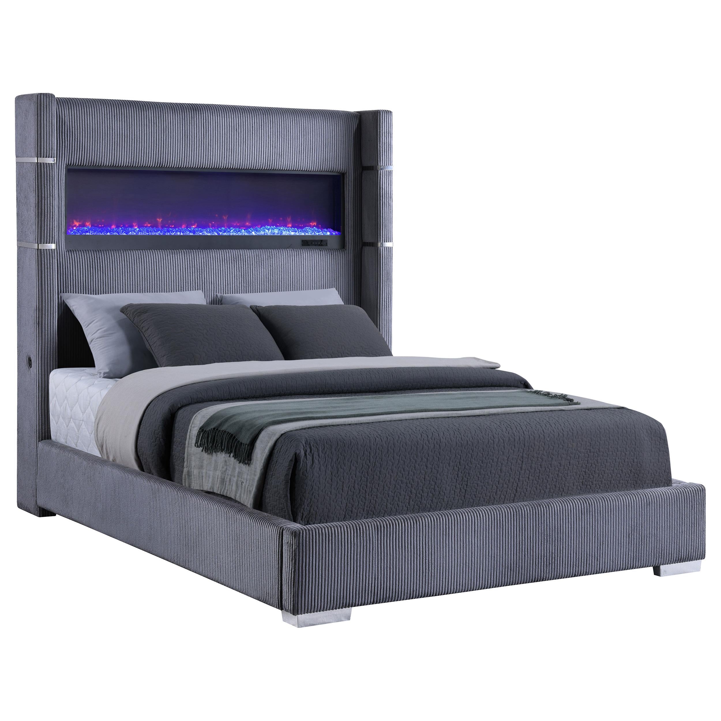  Size_Queen  -- Coaster Furniture Tisdall Upholstered Panel Bed IMAGE 2