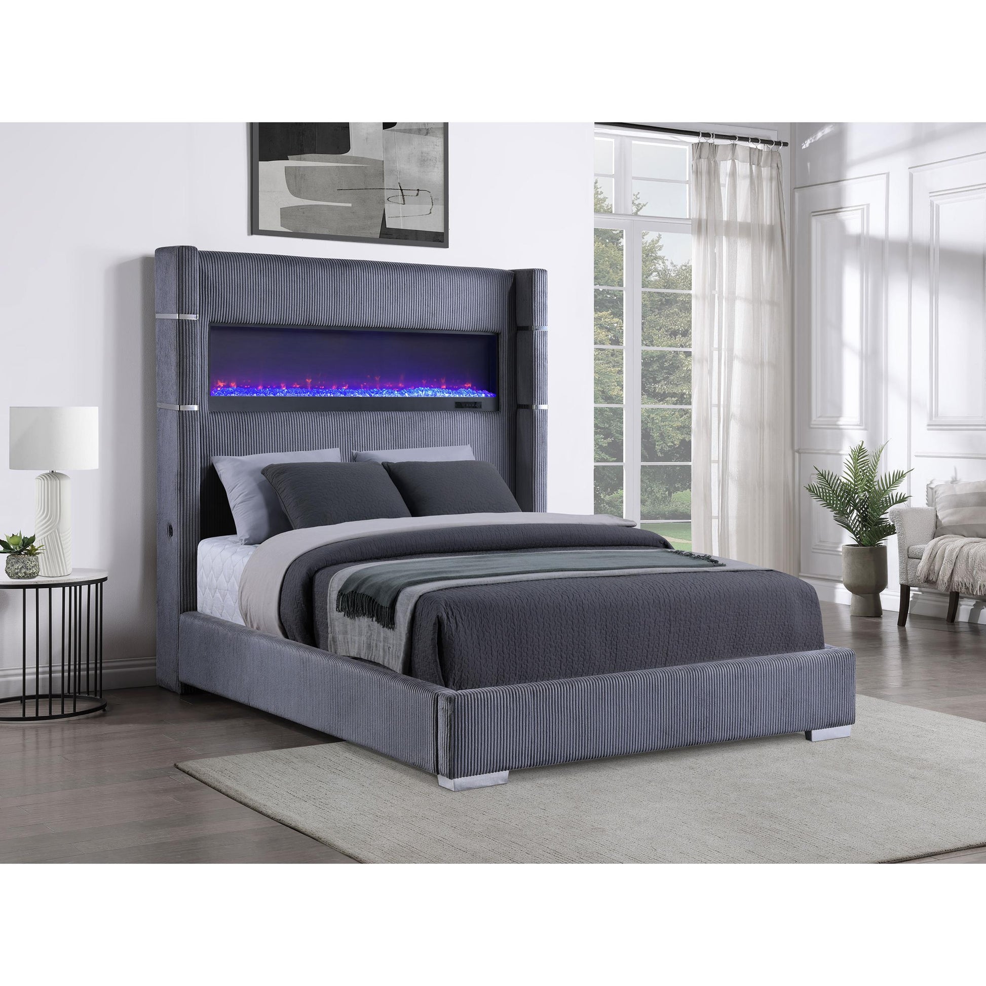  Size_Queen  -- Coaster Furniture Tisdall Upholstered Panel Bed IMAGE 4