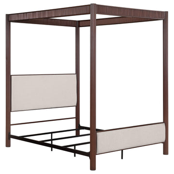  Size_Queen  -- Coaster Furniture Zimmerlee Upholstered Canopy Bed IMAGE 1
