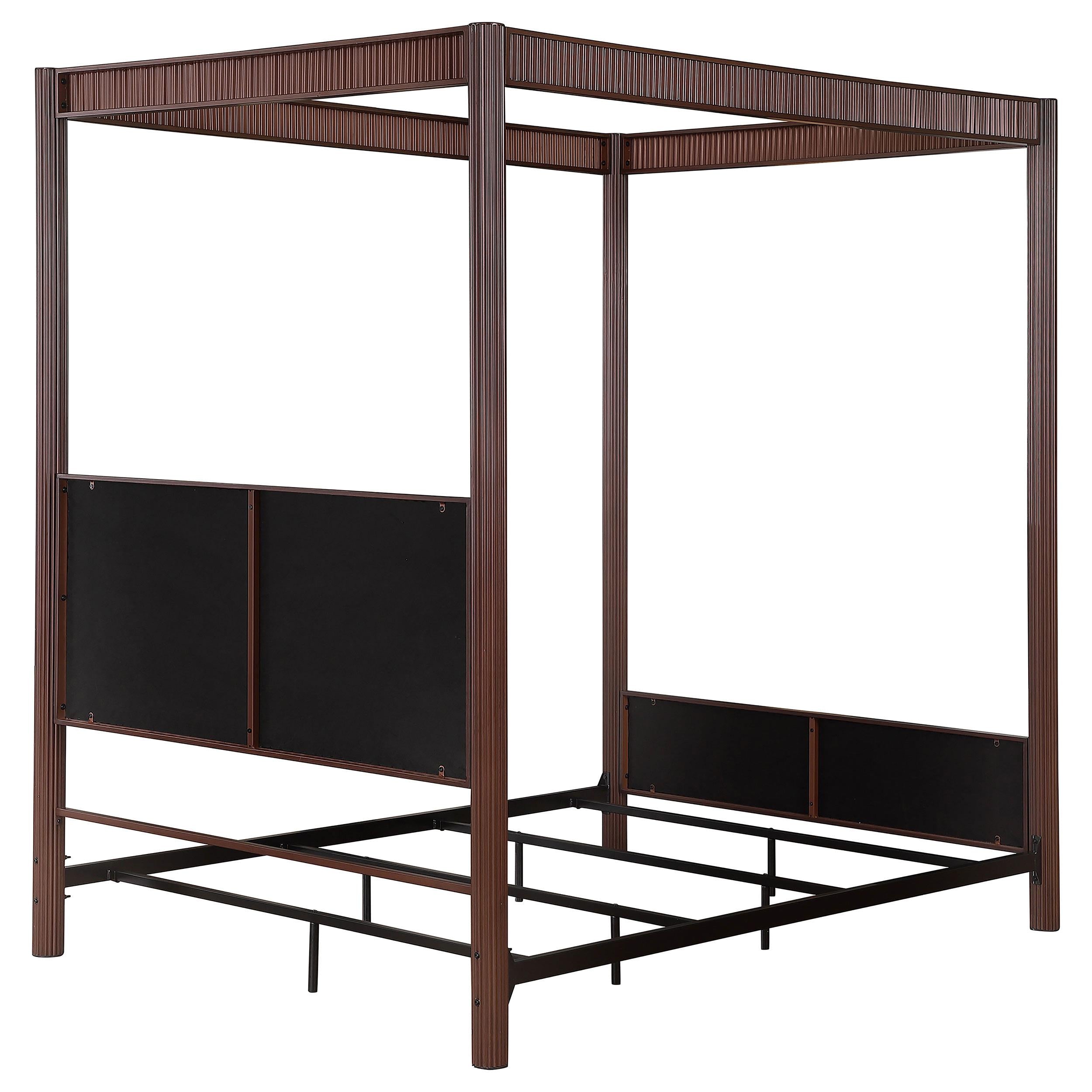 Size_Queen  -- Coaster Furniture Zimmerlee Upholstered Canopy Bed IMAGE 6