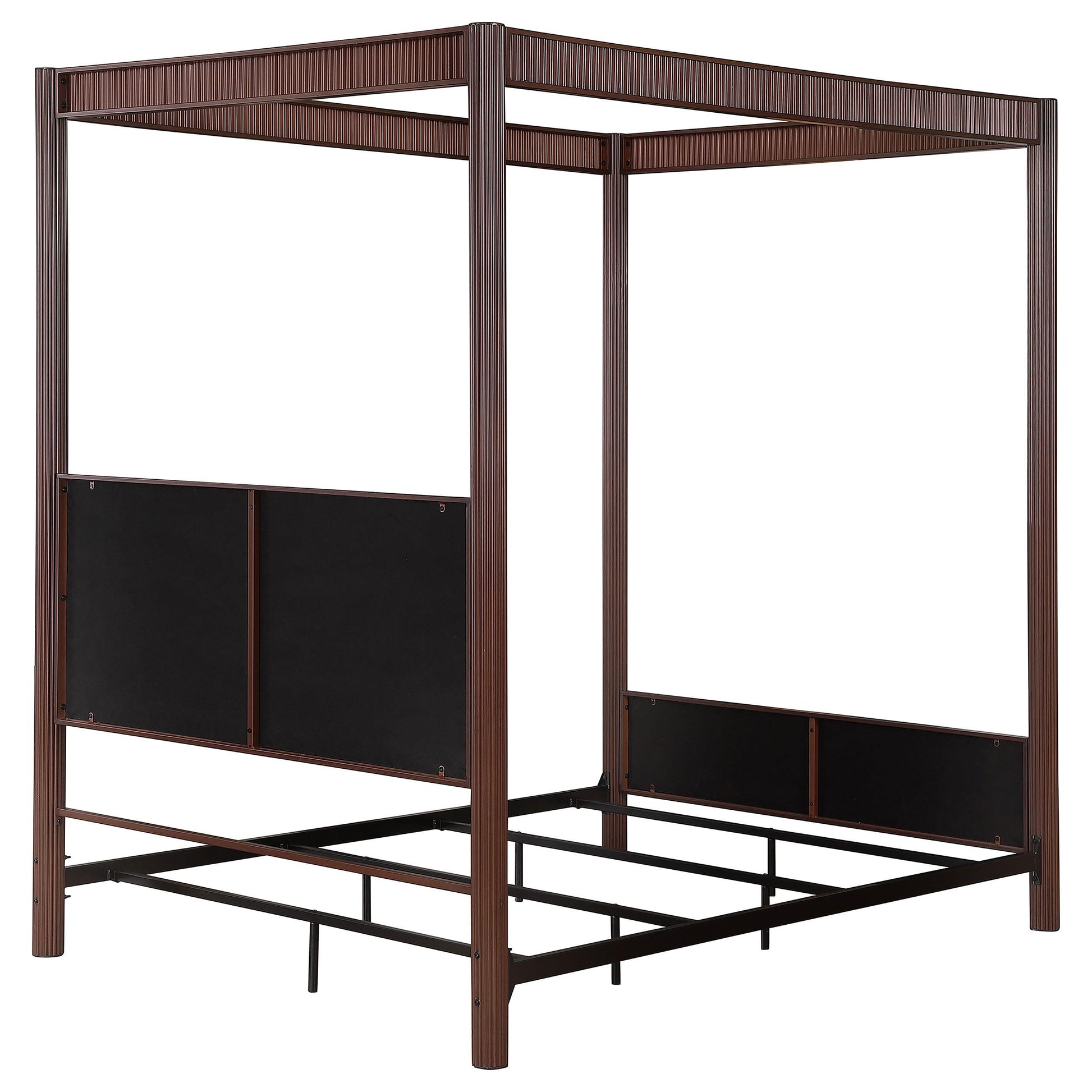  Size_King  -- Zimmerlee 360331KE 89-inch Metal Eastern King Canopy Bed - Rust Brown IMAGE 6