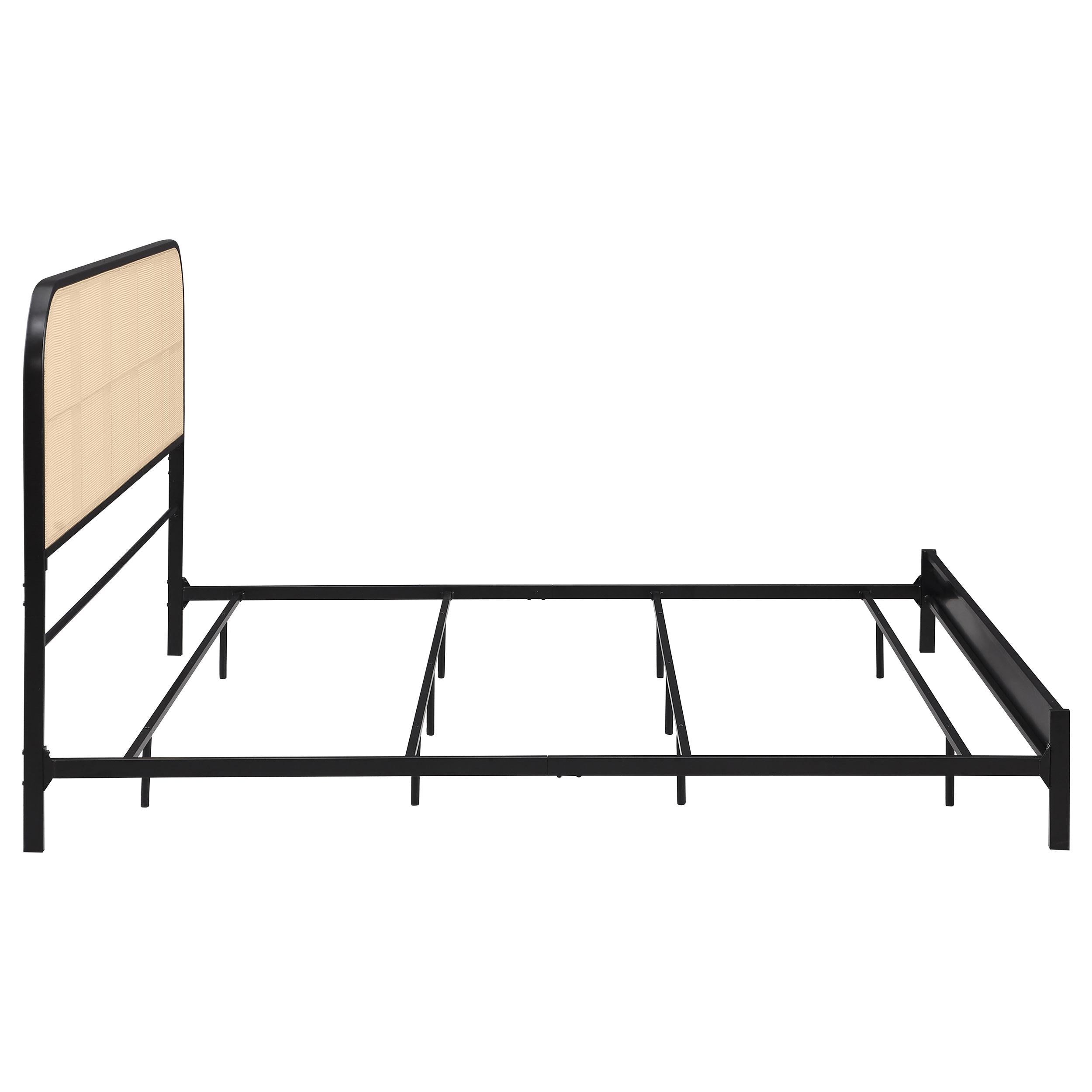  Size_King  -- Amherst 360351KE Radio Weave Rattan Metal Eastern King Bed - Black IMAGE 7