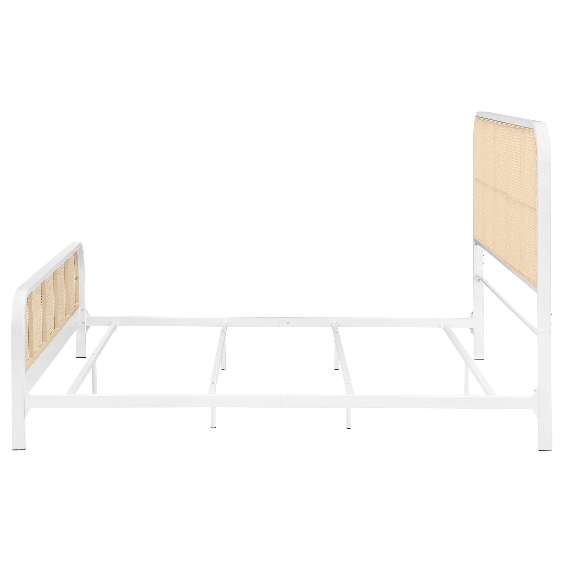  Size_King  -- Lanewood 360251KE Open Cane Webbing Metal Eastern King Bed - White IMAGE 4