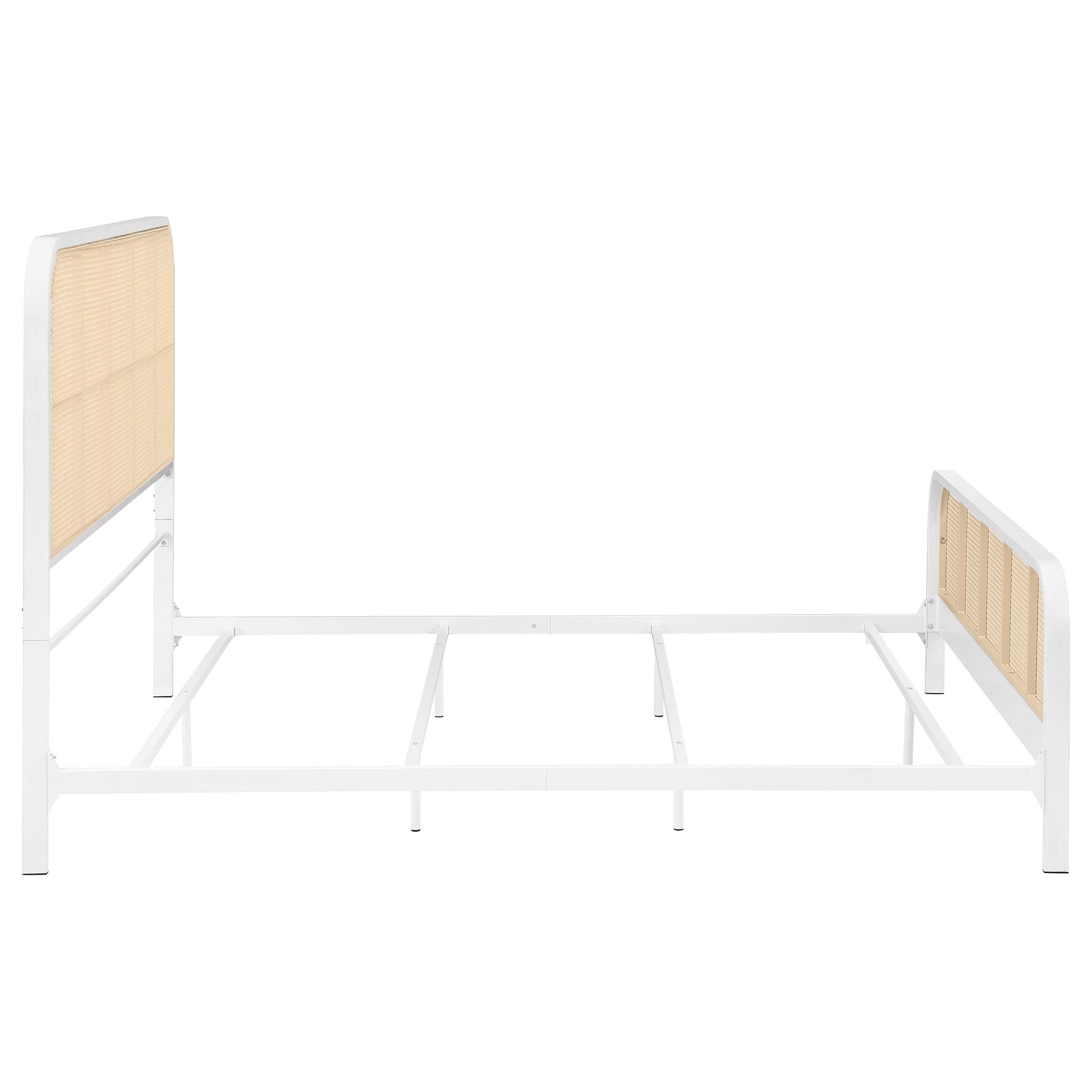  Size_King  -- Lanewood 360251KE Open Cane Webbing Metal Eastern King Bed - White IMAGE 7