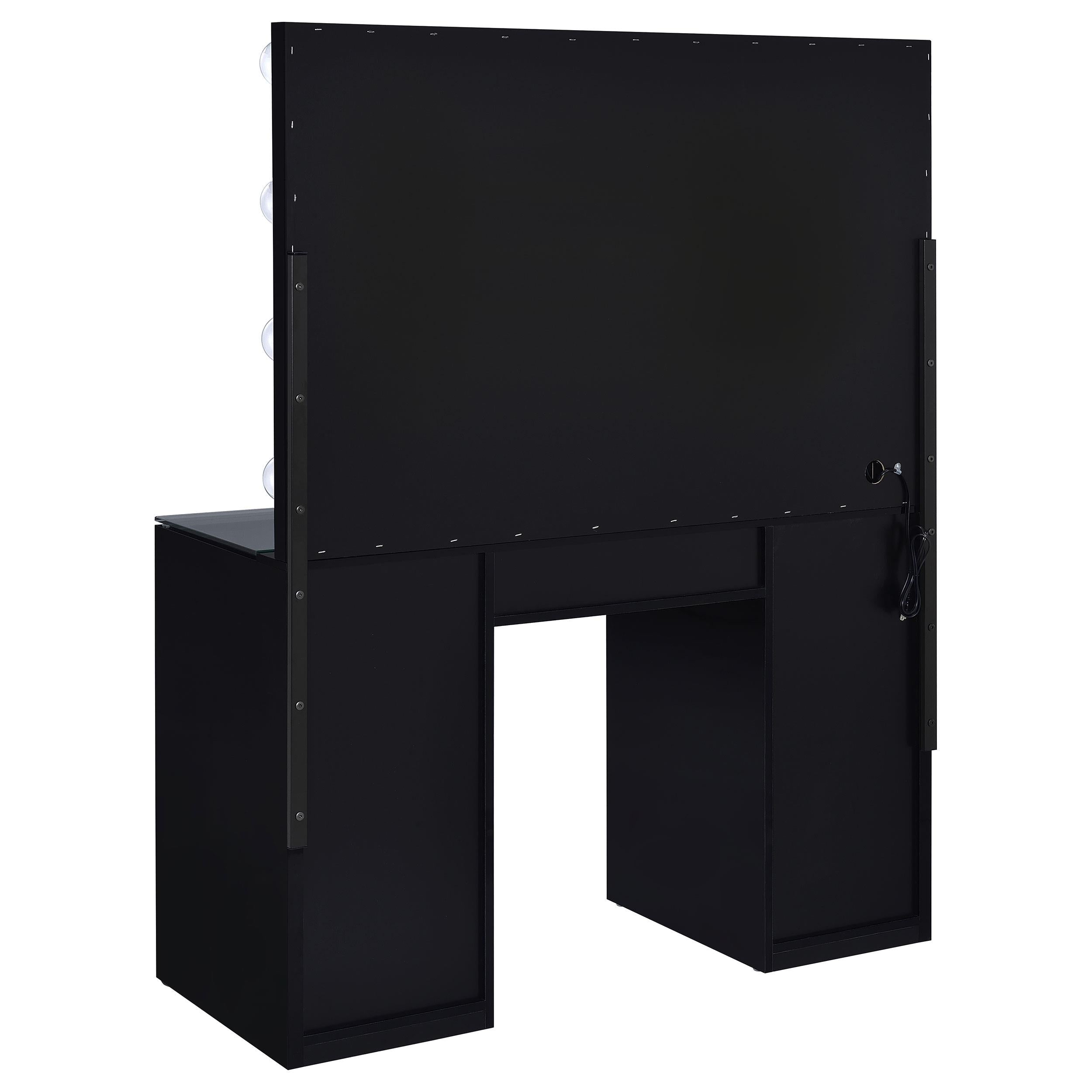  Coaster Furniture Acena 931144 7-Drawer Vanity Set with Lighting - Black High Gloss IMAGE 5