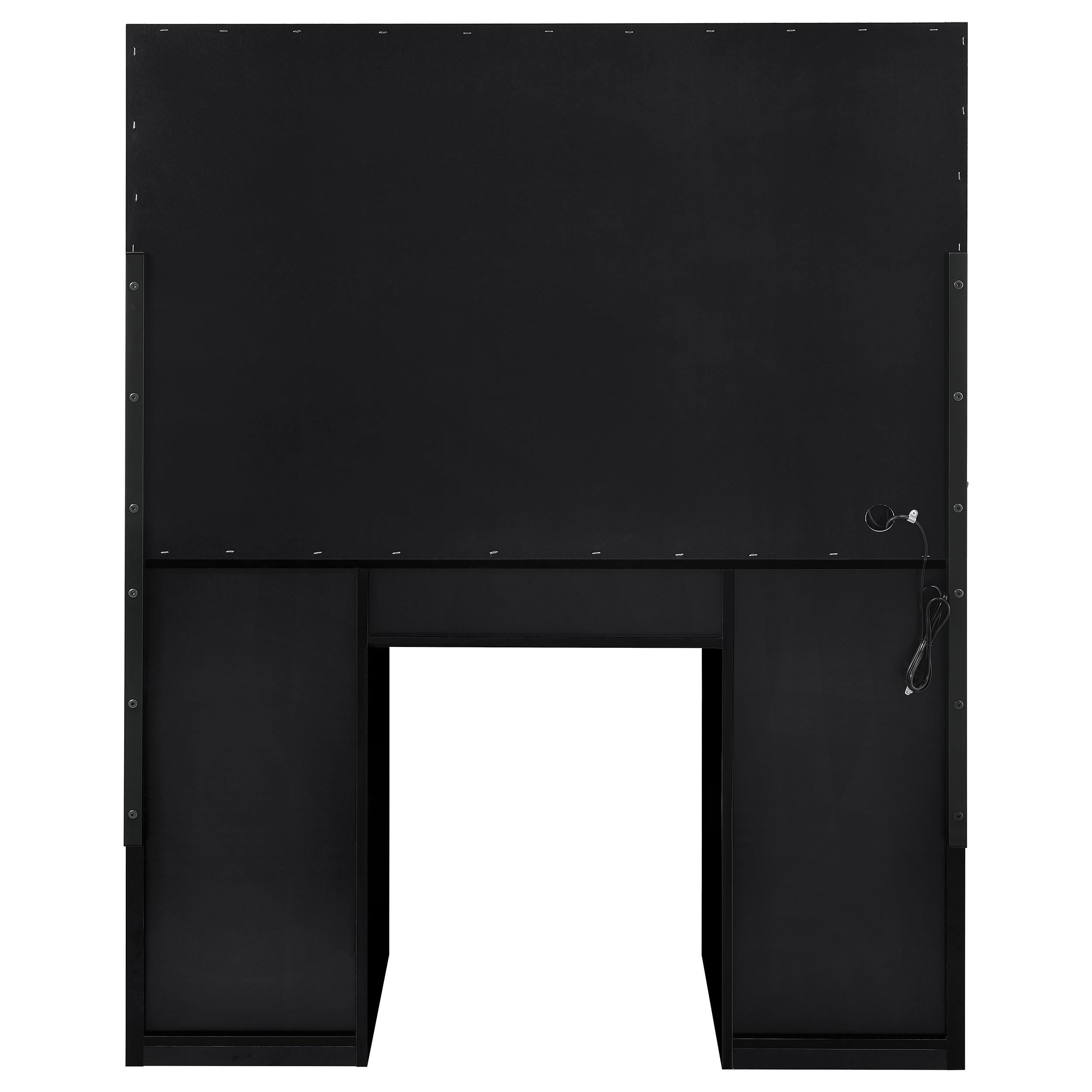  Coaster Furniture Acena 931144 7-Drawer Vanity Set with Lighting - Black High Gloss IMAGE 6