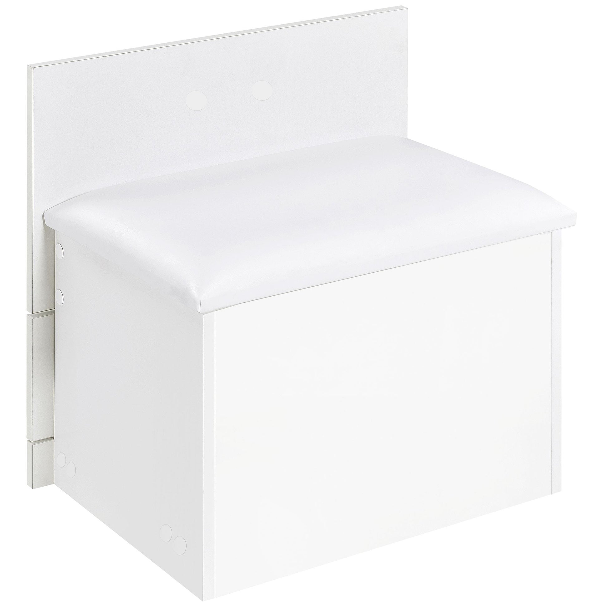  Coaster Furniture Danbury 930208 3-Drawer Makeup Vanity & Stool - Set White High Gloss IMAGE 10