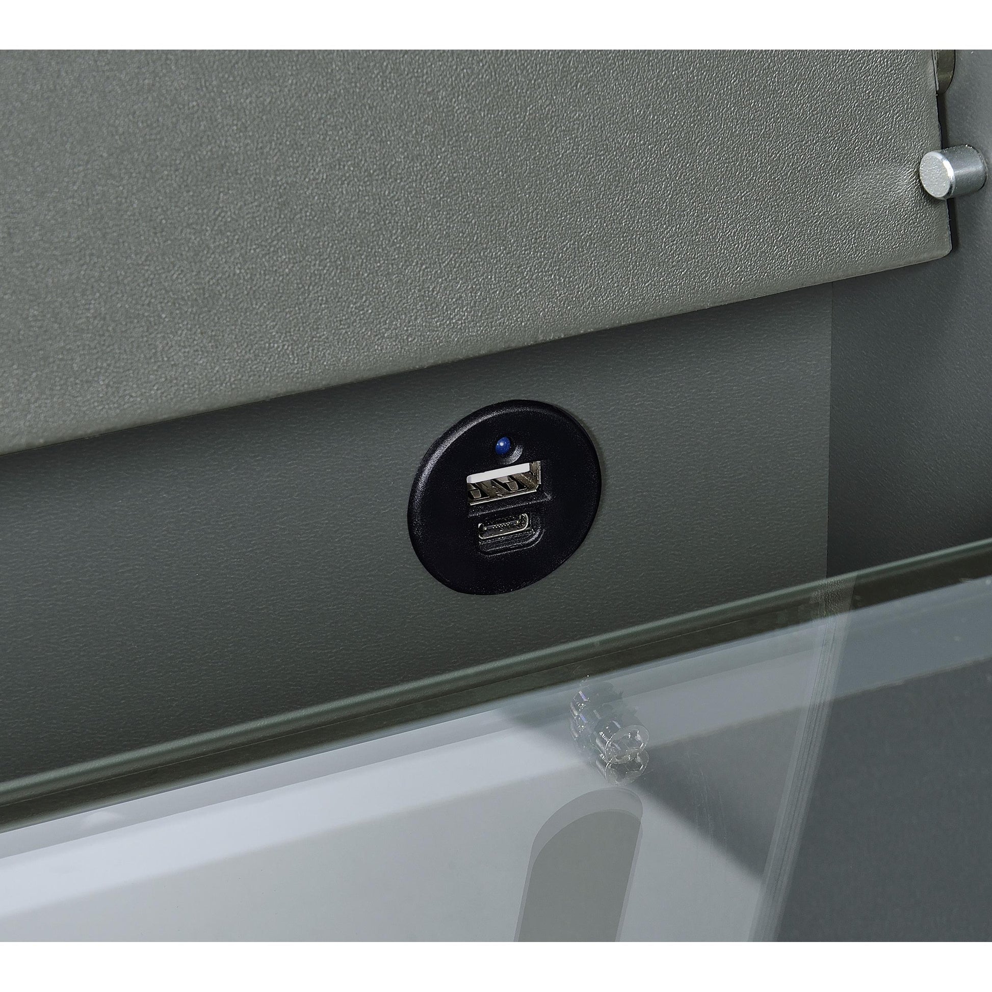  Coaster Furniture Danbury 930210 3-Drawer Makeup Vanity & Stool - Set Grey High Gloss IMAGE 17