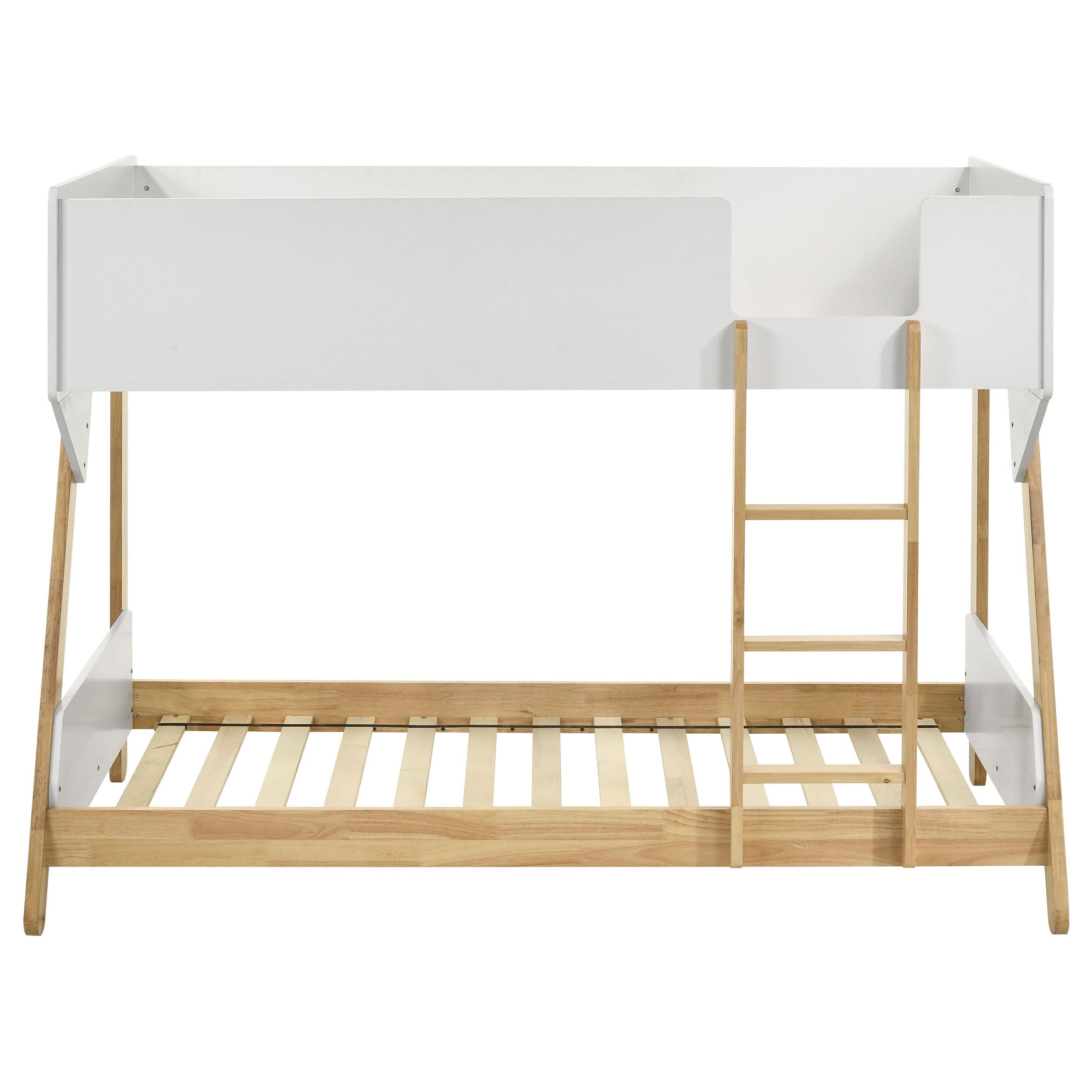  Coaster Furniture Wyatt 460510 Wood Twin Over Twin Bunk Bed - White and Natural IMAGE 3