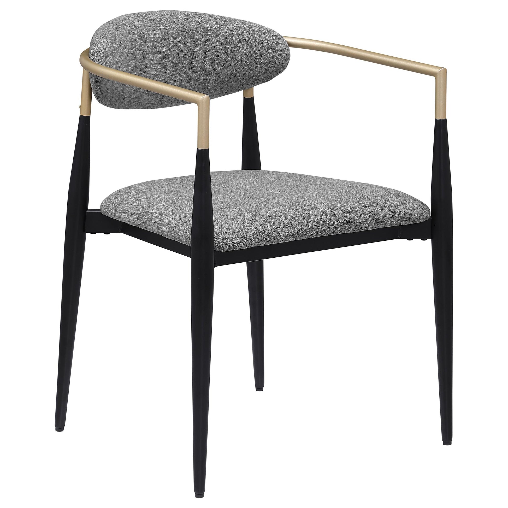  Coaster Furniture Alexis 182682 Fabric Upholstered Dining Arm Chair - Grey IMAGE 1