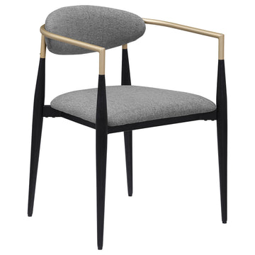 Coaster Furniture Alexis 182682 Fabric Upholstered Dining Arm Chair - Grey IMAGE 1