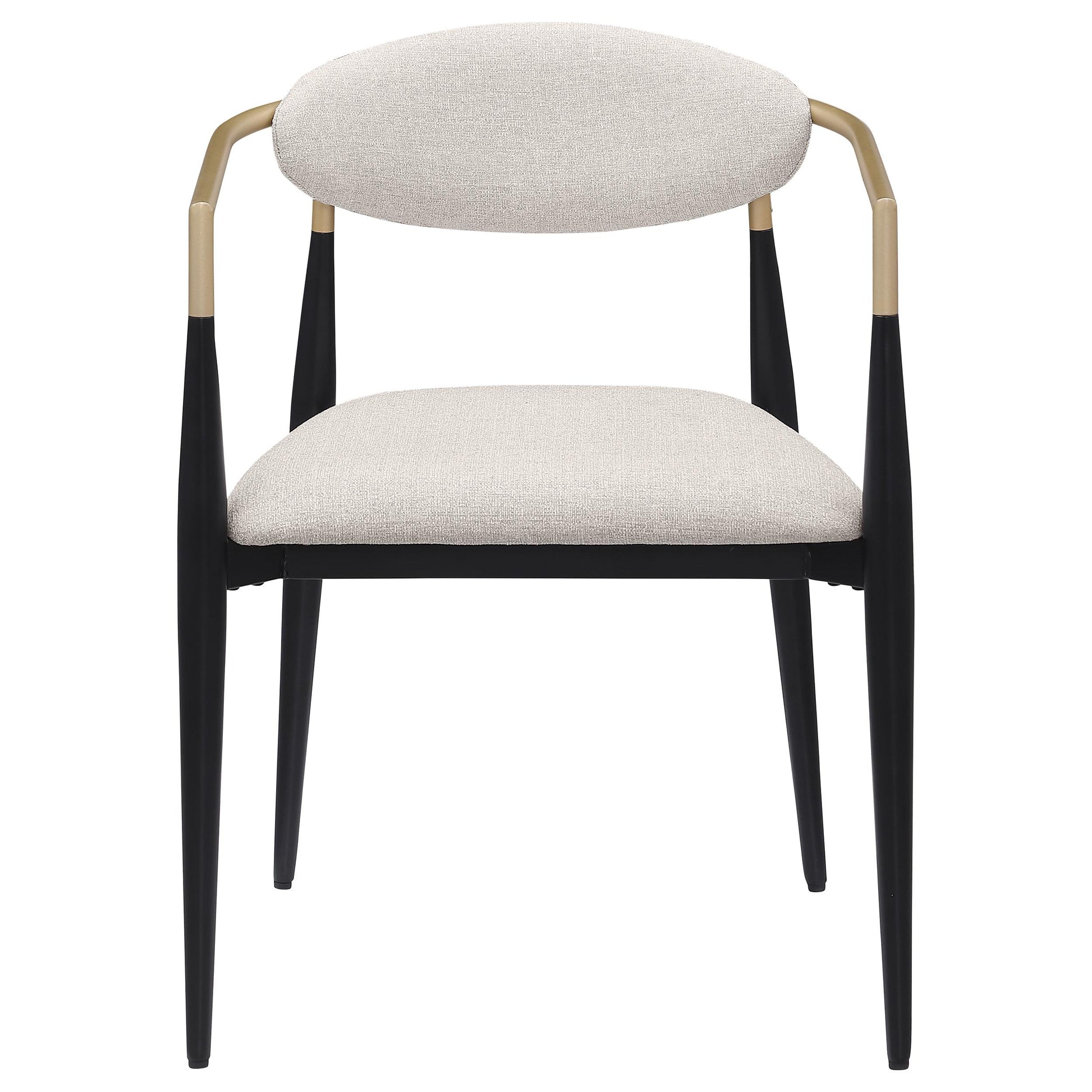  Coaster Furniture Alexis 182692 Fabric Upholstered Dining Arm Chair - Beige IMAGE 2