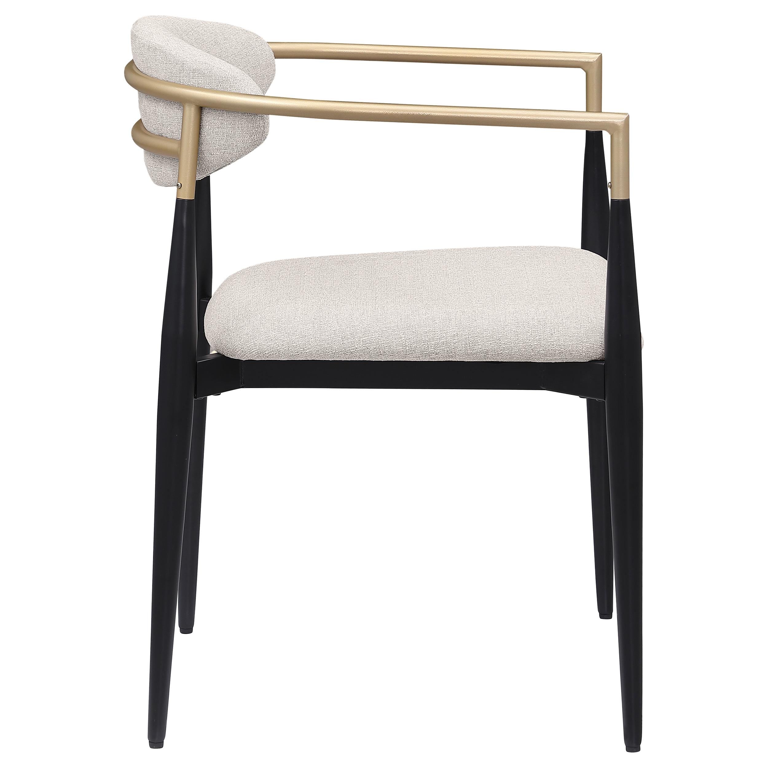  Coaster Furniture Alexis 182692 Fabric Upholstered Dining Arm Chair - Beige IMAGE 7