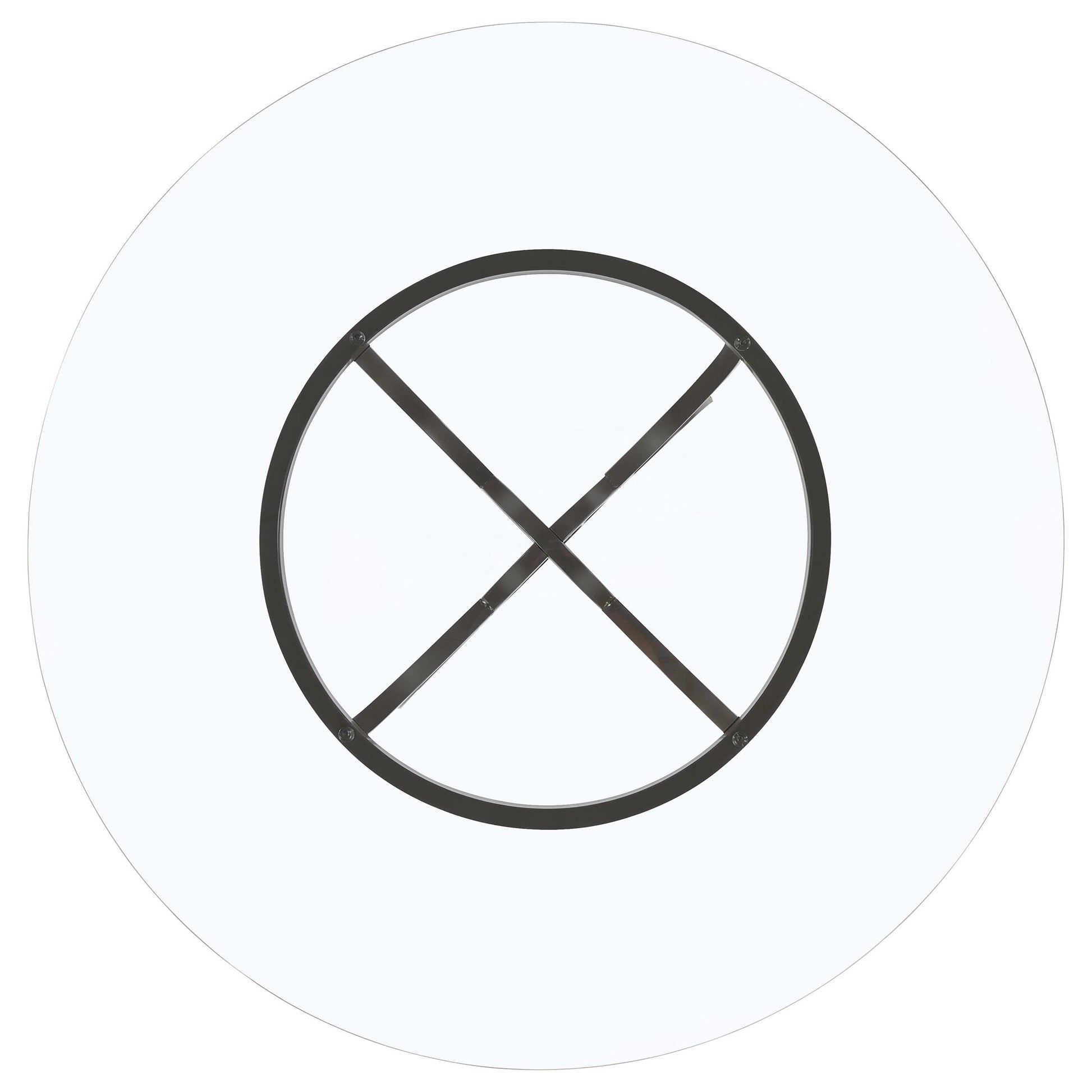  Coaster Furniture Aviano 108291BG Round 48-inch Glass Top Metal Dining Table - Gunmetal IMAGE 8