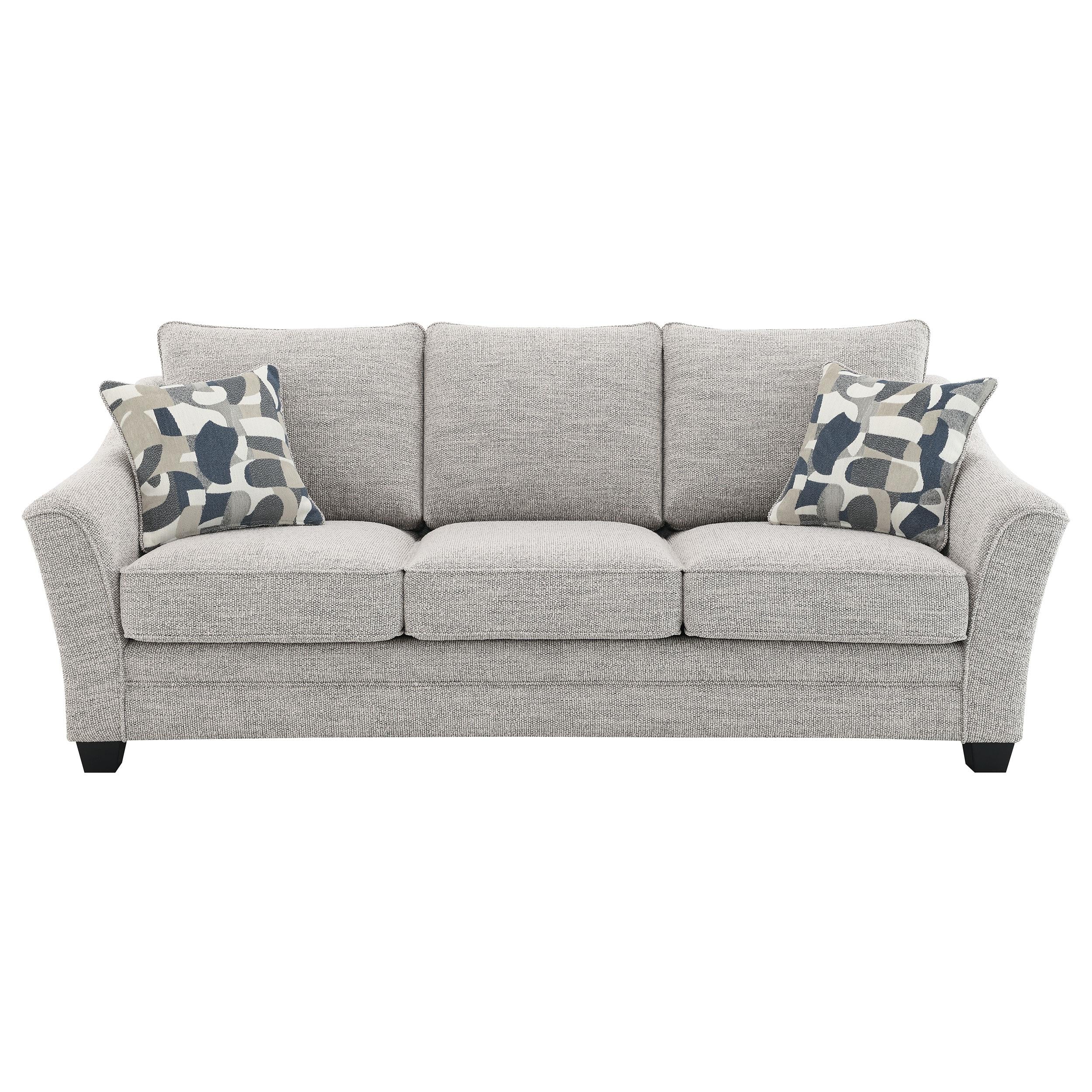  Coaster Furniture Tomkins 509671 Boucle Upholstered Sofa - Light Grey IMAGE 2