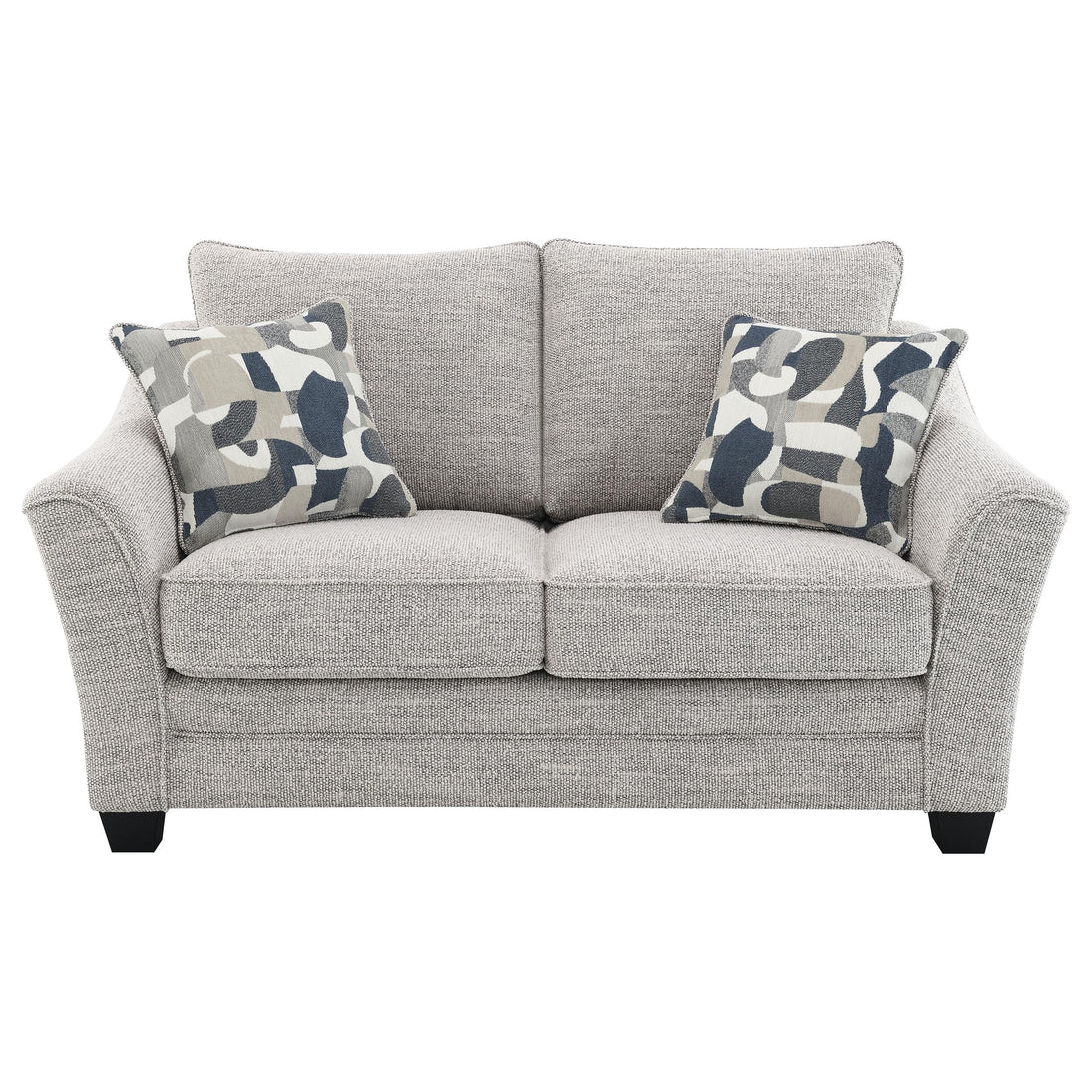  Coaster Furniture Tomkins 509672 Boucle Upholstered Loveseat - Light Grey IMAGE 1