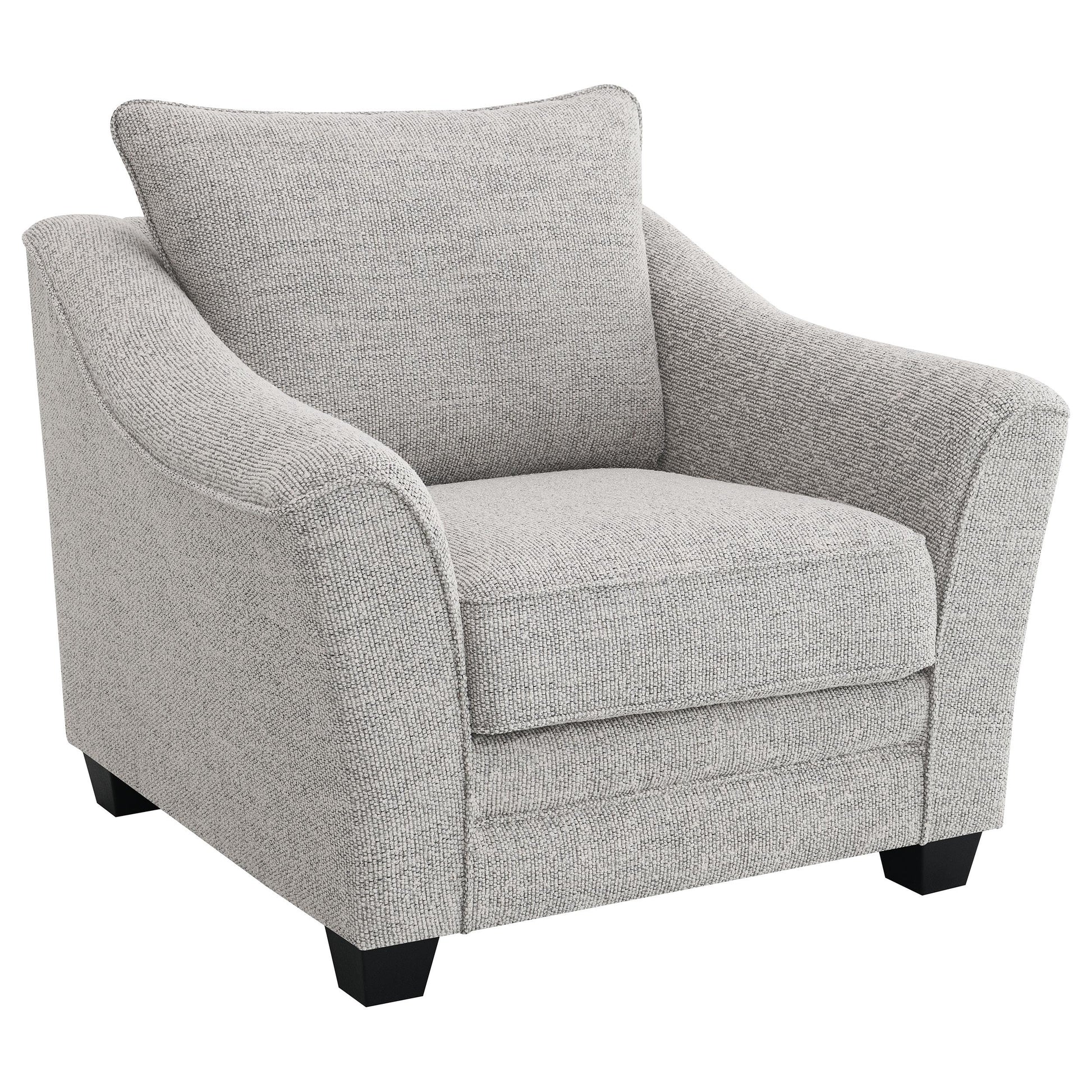  Coaster Furniture Tomkins 509673 Boucle Upholstered Chair - Light Grey IMAGE 1