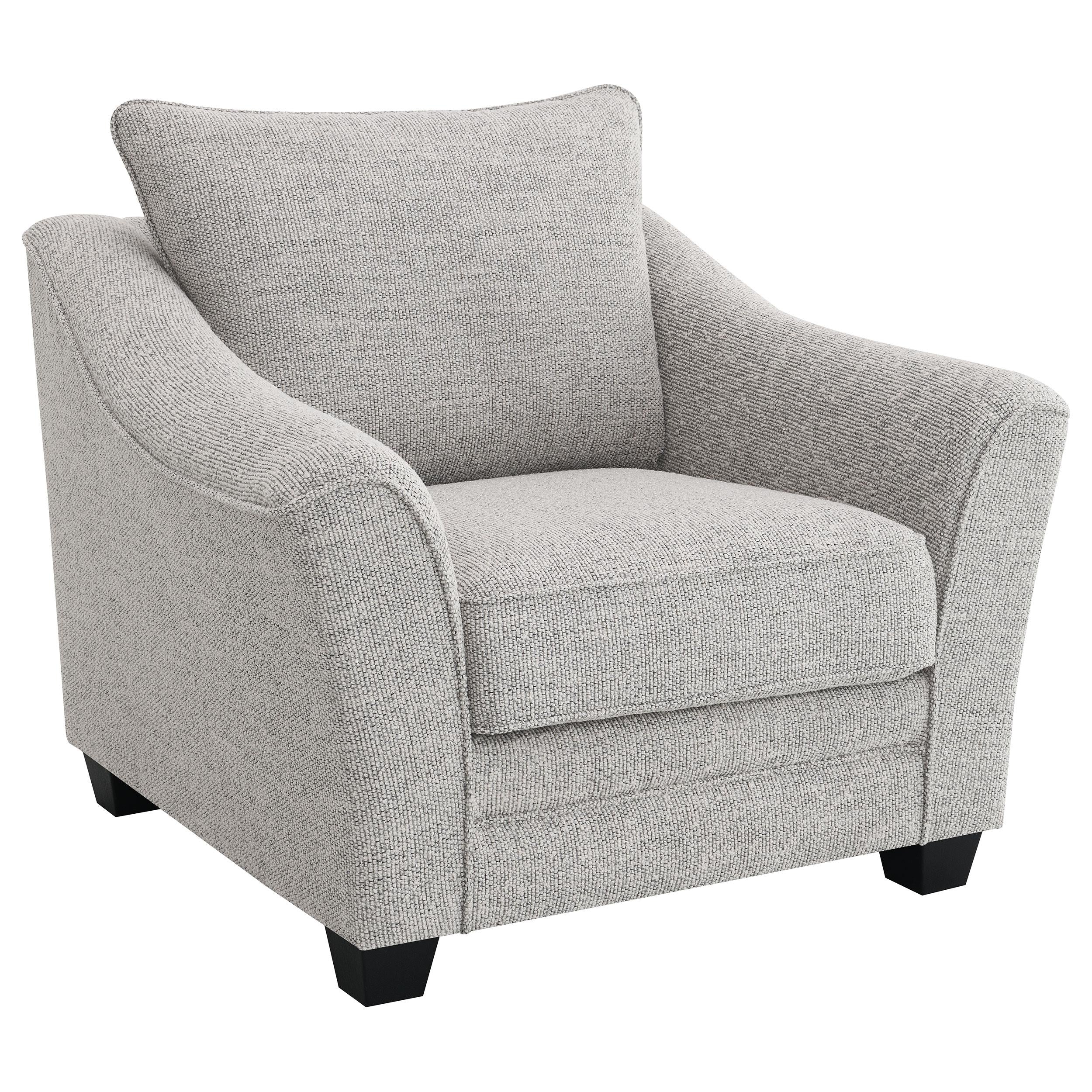 Coaster Furniture Tomkins 509673 Boucle Upholstered Chair - Light Grey IMAGE 1
