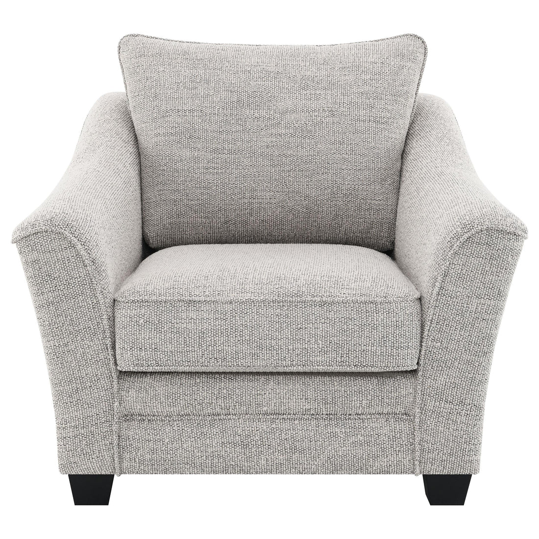  Coaster Furniture Tomkins 509673 Boucle Upholstered Chair - Light Grey IMAGE 1