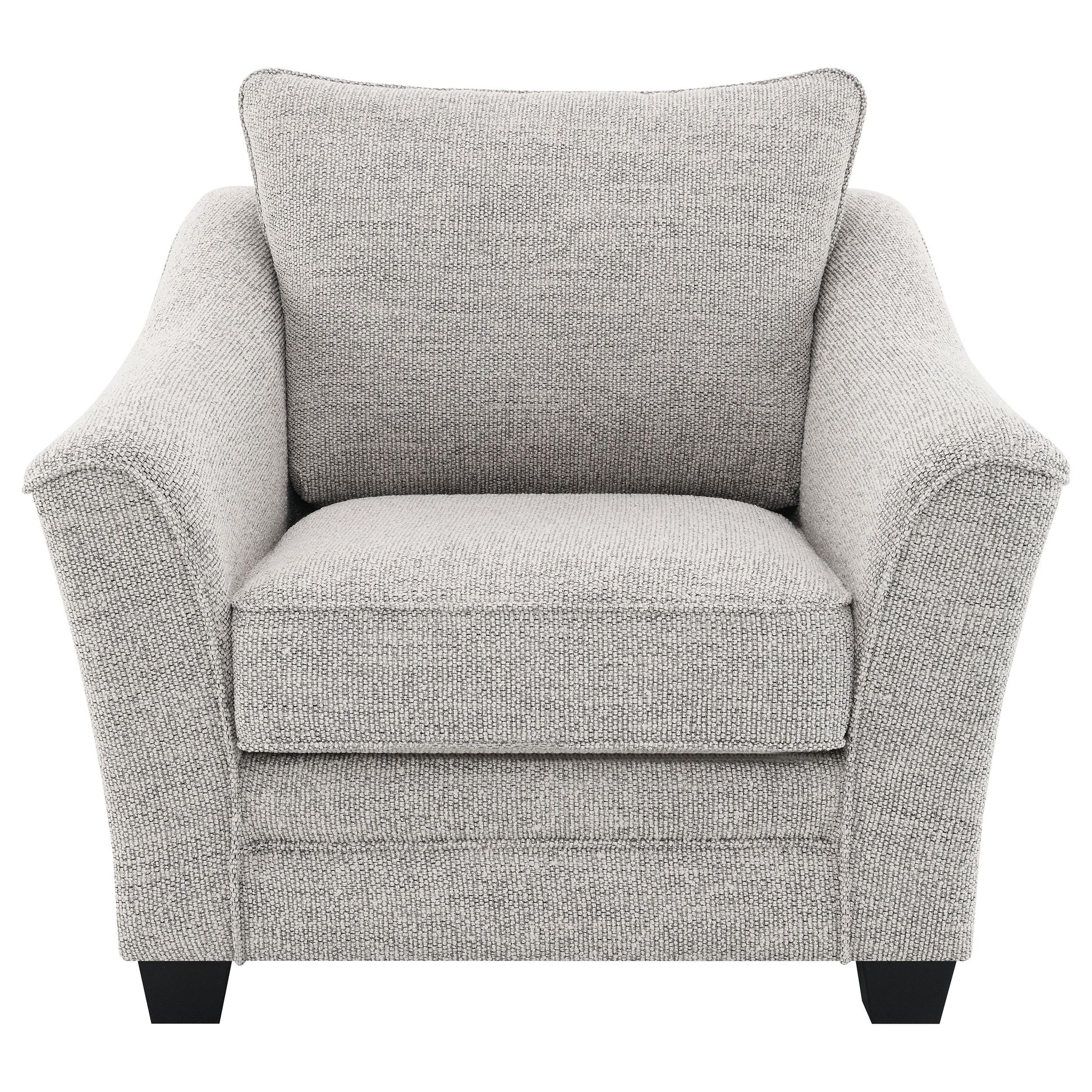 Coaster Furniture Tomkins 509673 Boucle Upholstered Chair - Light Grey IMAGE 2