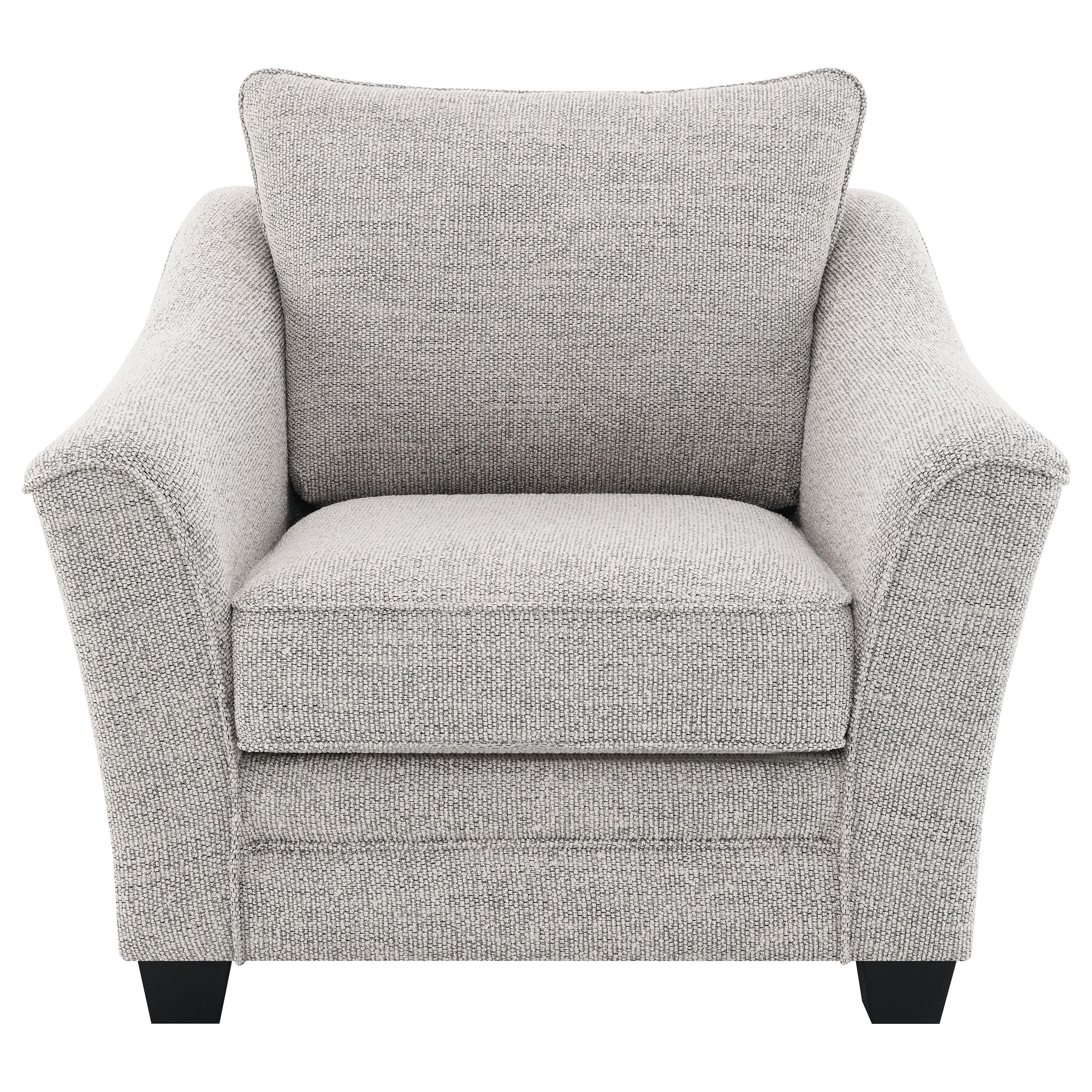  Coaster Furniture Tomkins 509673 Boucle Upholstered Chair - Light Grey IMAGE 2
