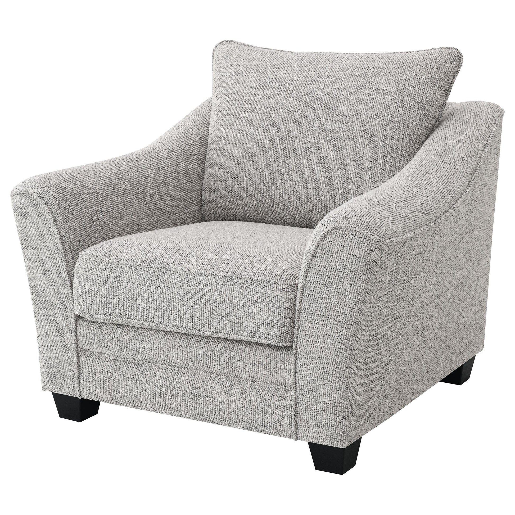  Coaster Furniture Tomkins 509673 Boucle Upholstered Chair - Light Grey IMAGE 3