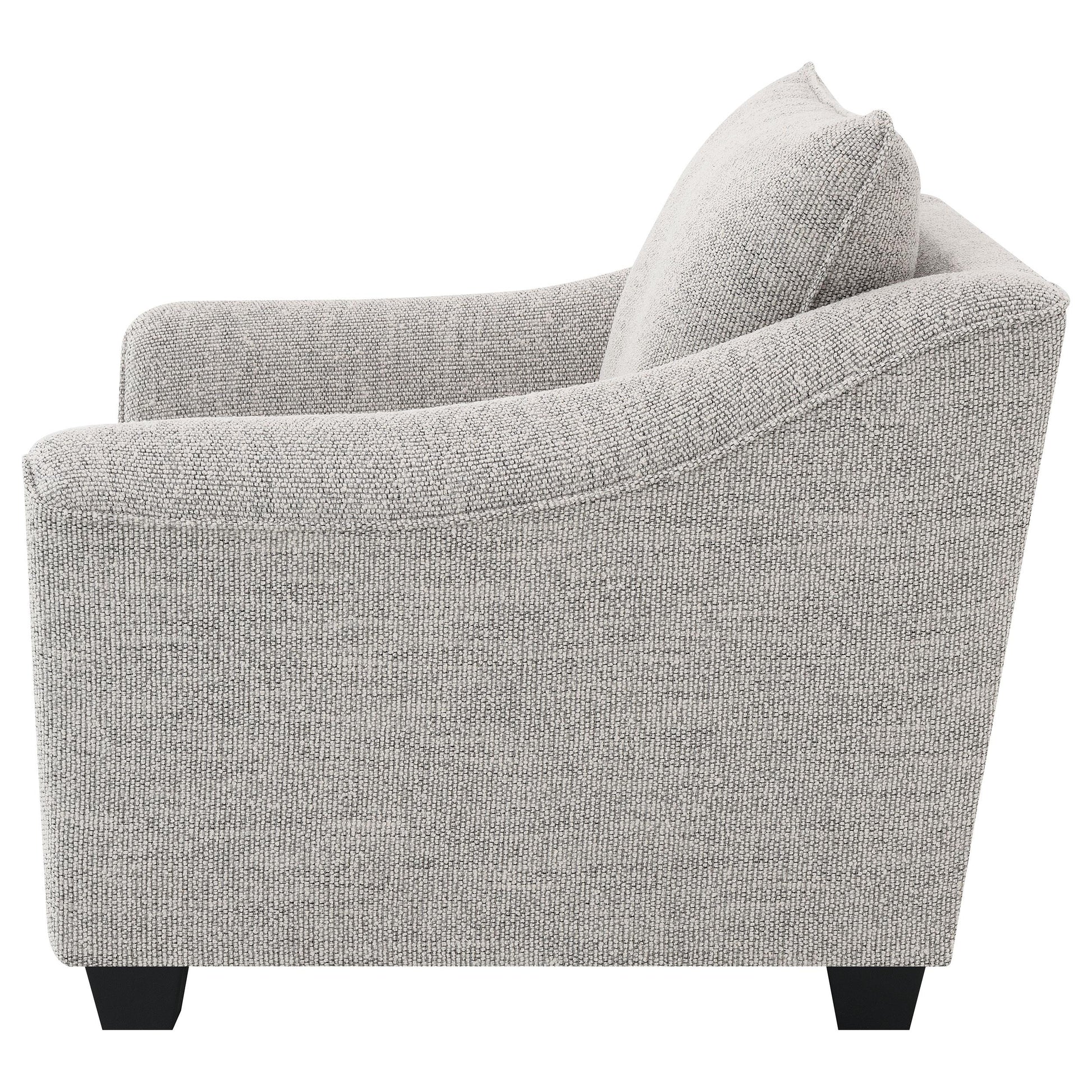  Coaster Furniture Tomkins 509673 Boucle Upholstered Chair - Light Grey IMAGE 4