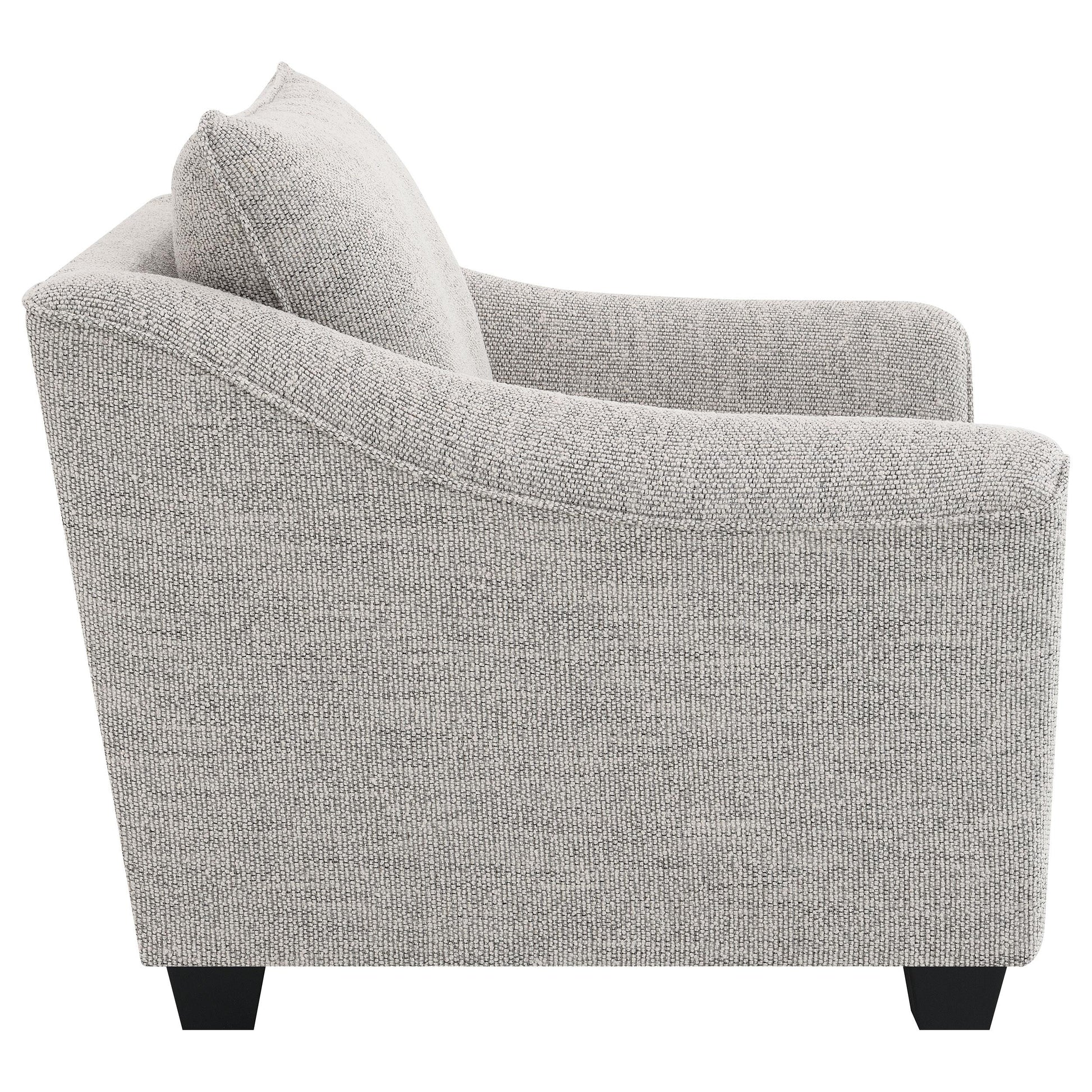  Coaster Furniture Tomkins 509673 Boucle Upholstered Chair - Light Grey IMAGE 7