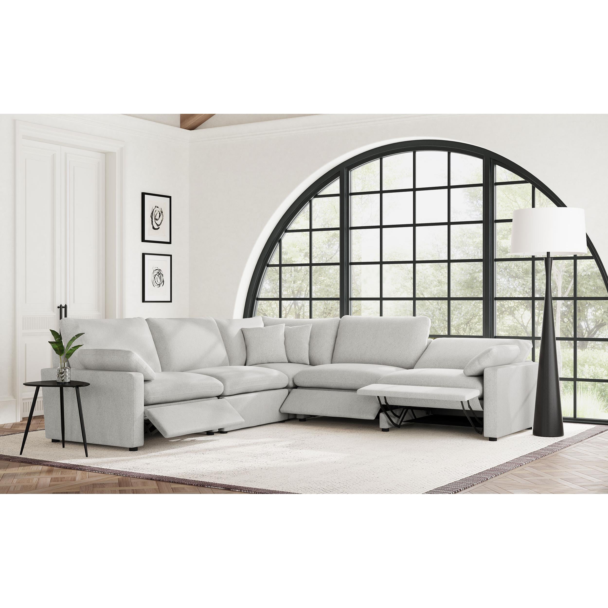  Coaster Furniture Collins 609560P 5 pc Modular Power Reclining Sectional - Grey IMAGE 12