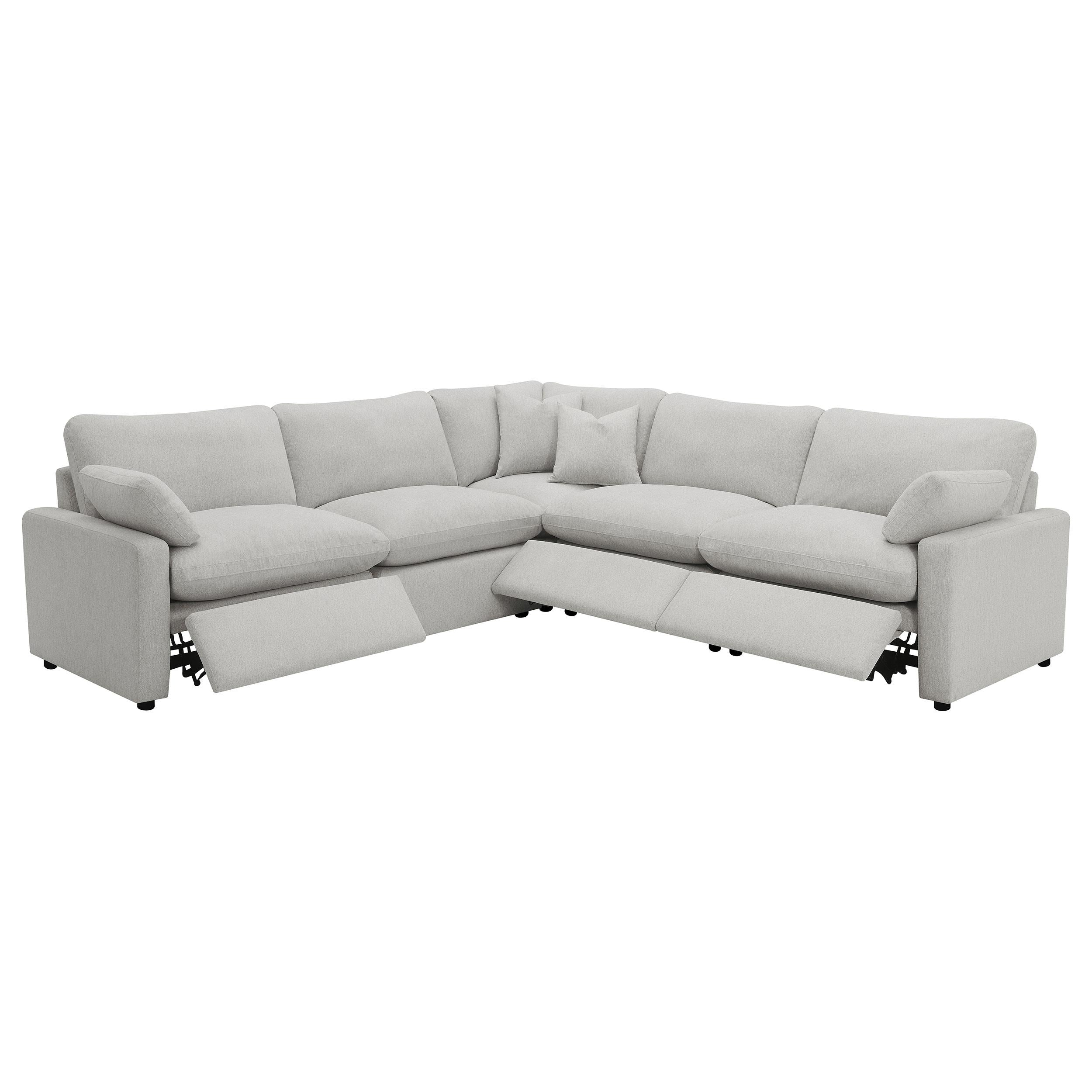  Coaster Furniture Collins 609560P 5 pc Modular Power Reclining Sectional - Grey IMAGE 2