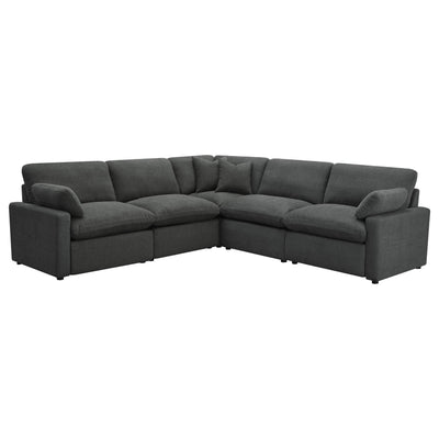  Coaster Furniture Collins 609530P 5 pc Modular Power Reclining Sectional - Dark Grey IMAGE 1