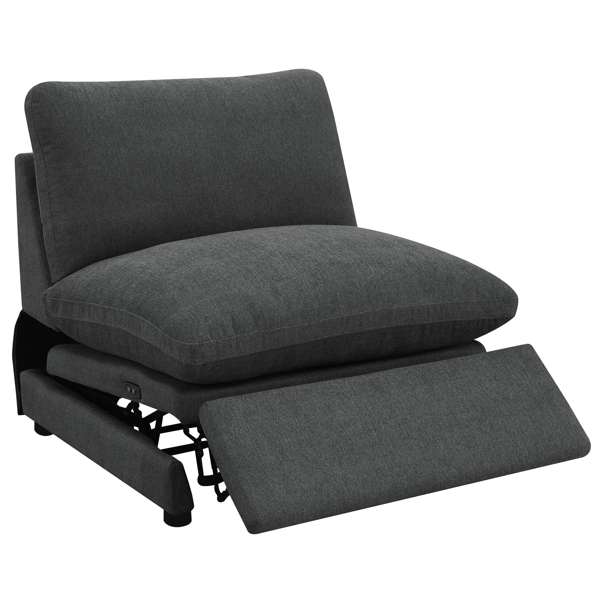  Coaster Furniture Collins 609530P 5 pc Modular Power Reclining Sectional - Dark Grey IMAGE 5