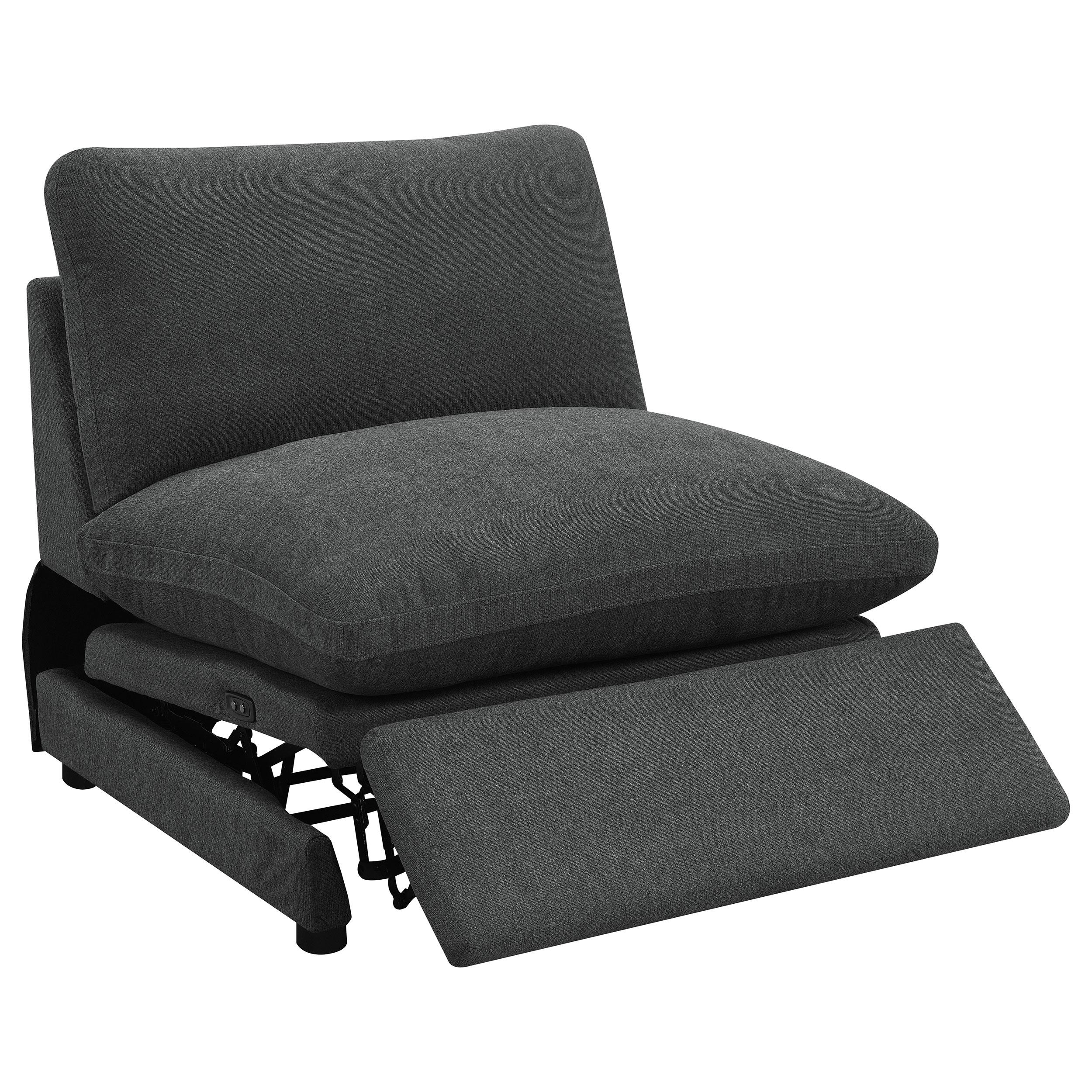  Coaster Furniture Collins 609530P 5 pc Modular Power Reclining Sectional - Dark Grey IMAGE 5