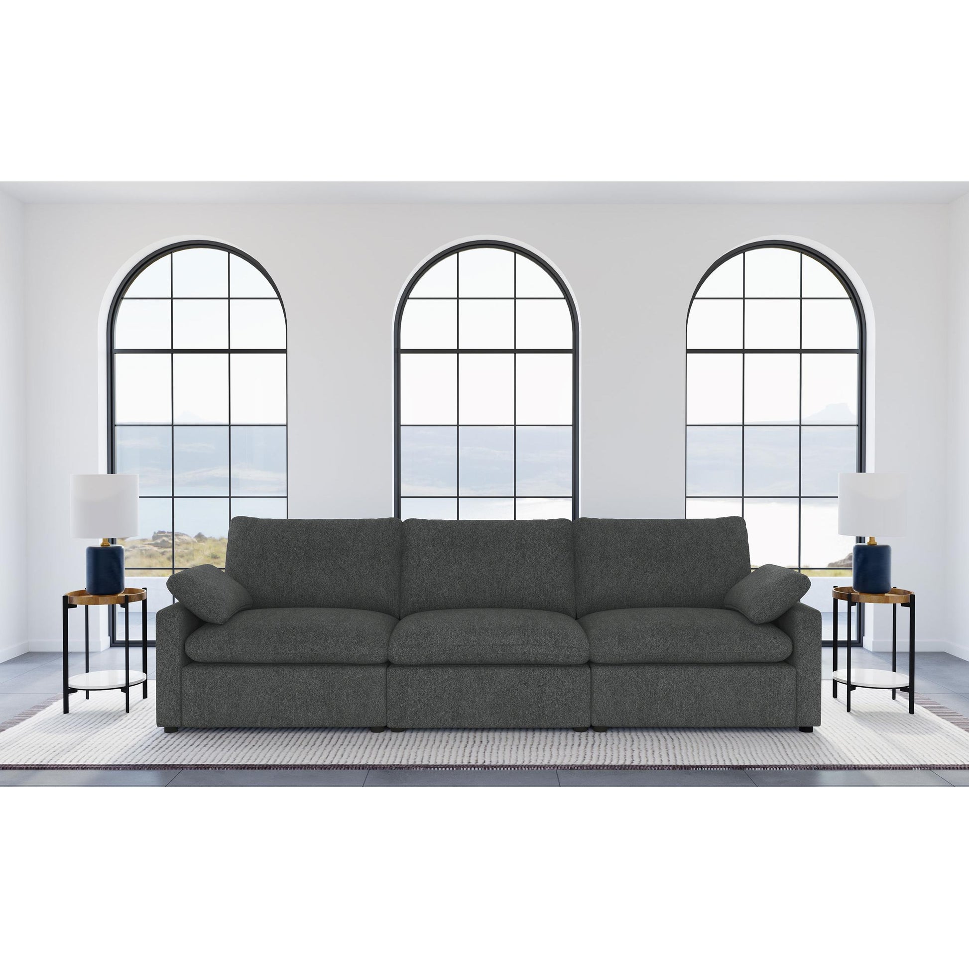  Coaster Furniture Collins 609531P Modular Power Sofa - Dark Grey IMAGE 8